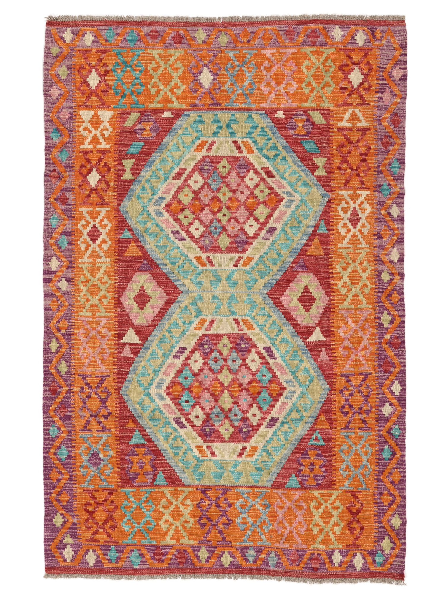 Kelim Afghan Old Stil Teppich 120×186