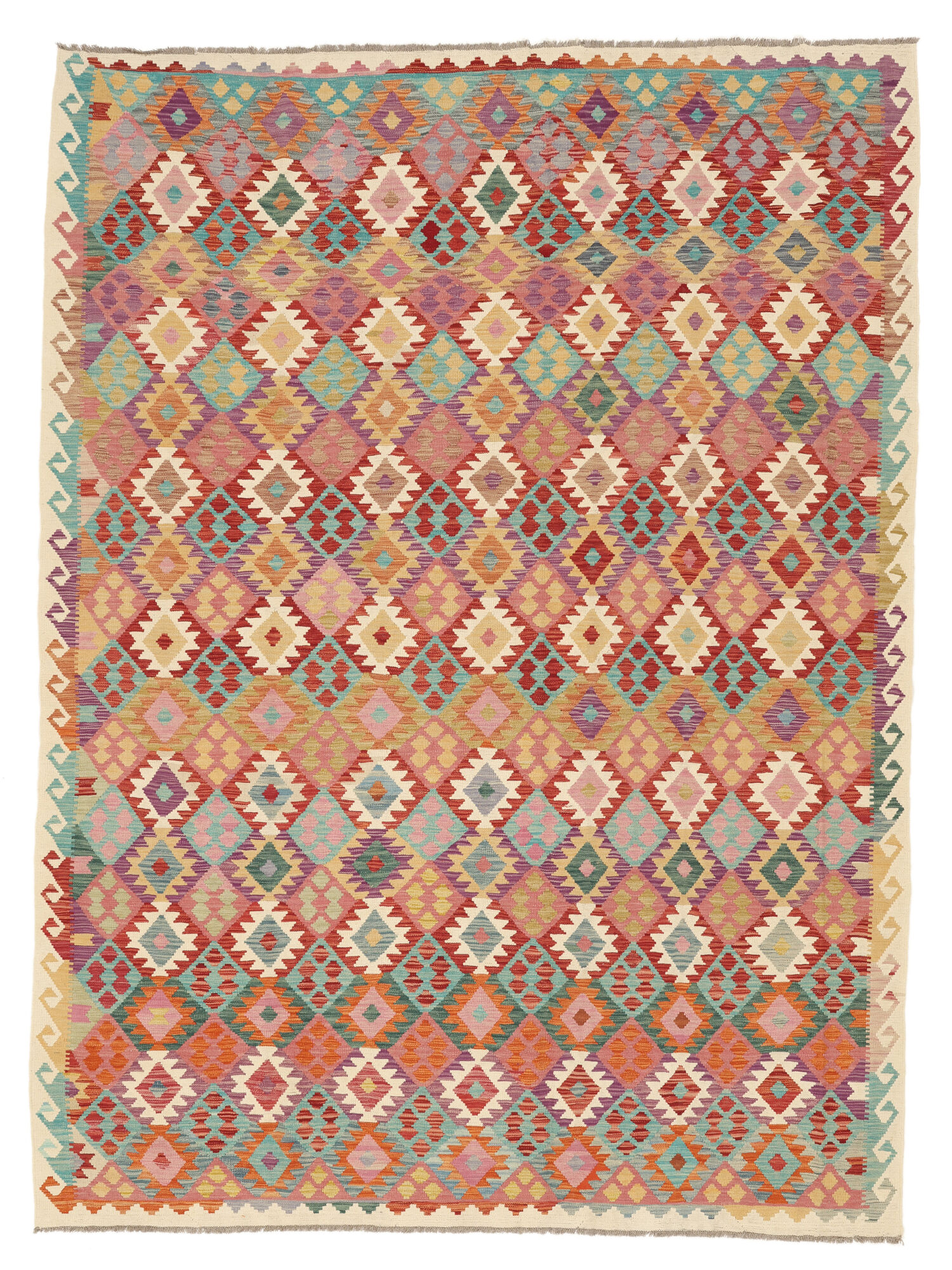 Kelim Afghan Old Stil Teppich 253×343