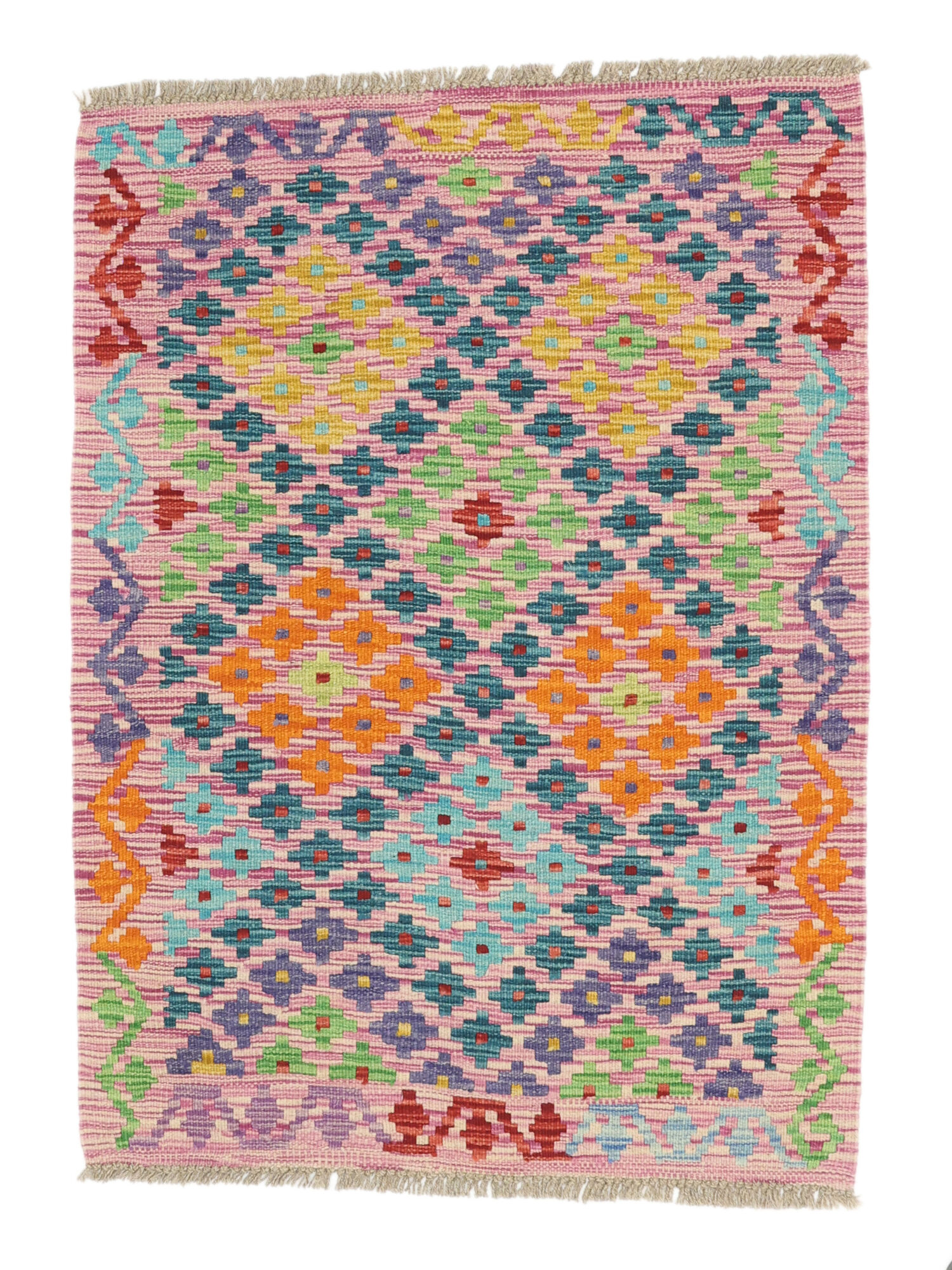 Kelim Afghan Old Stil Teppich 78×105