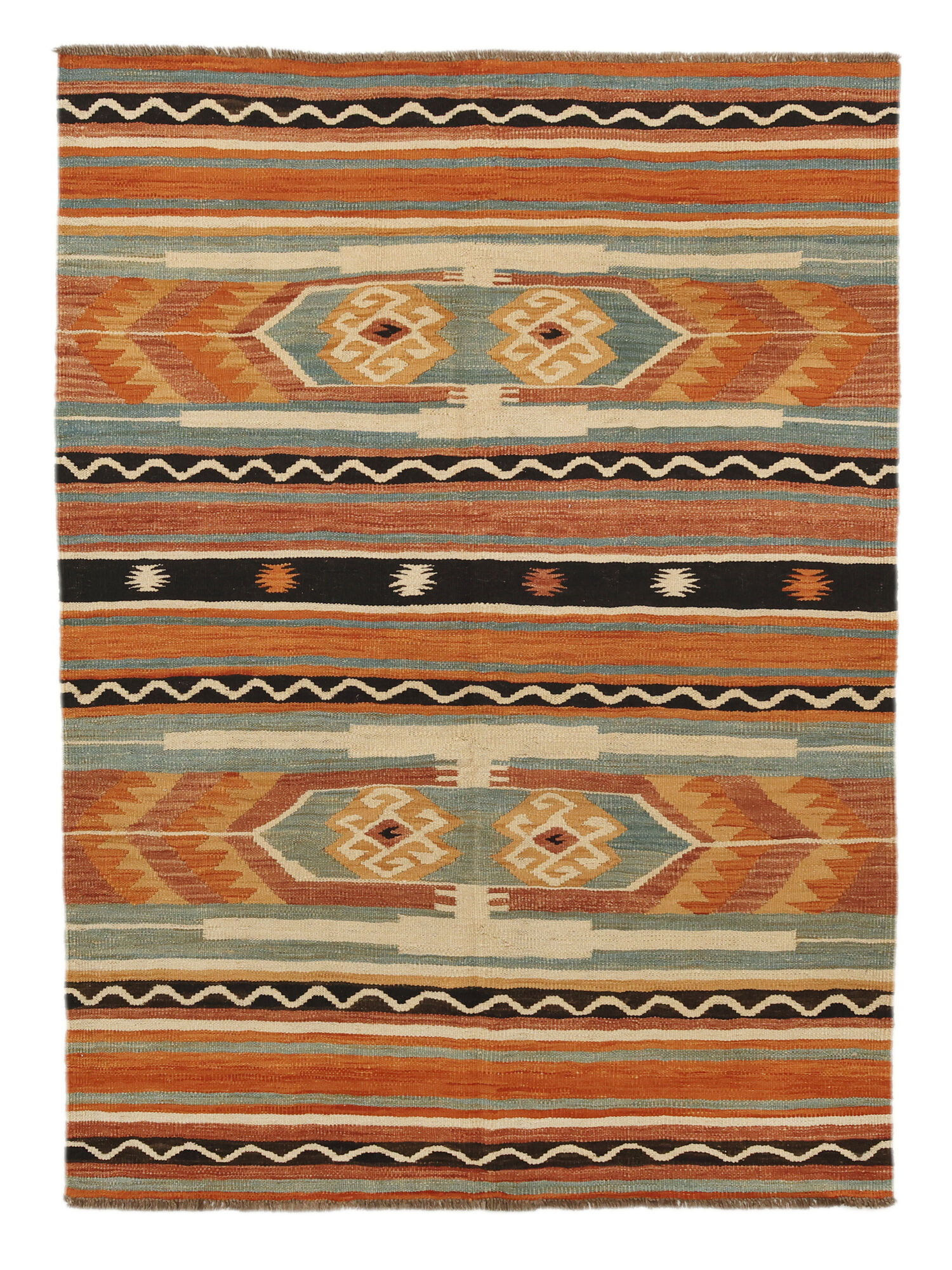 Kelim Modern Teppich 143×195