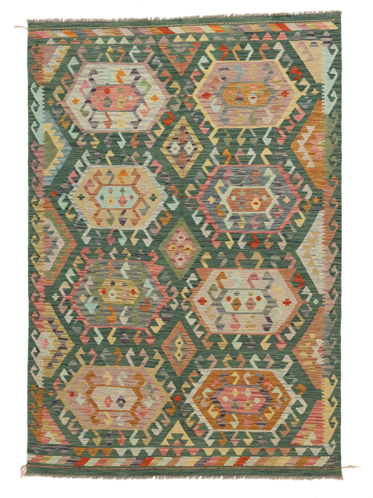 Kelim Afghan Old Stil Teppich 174×252