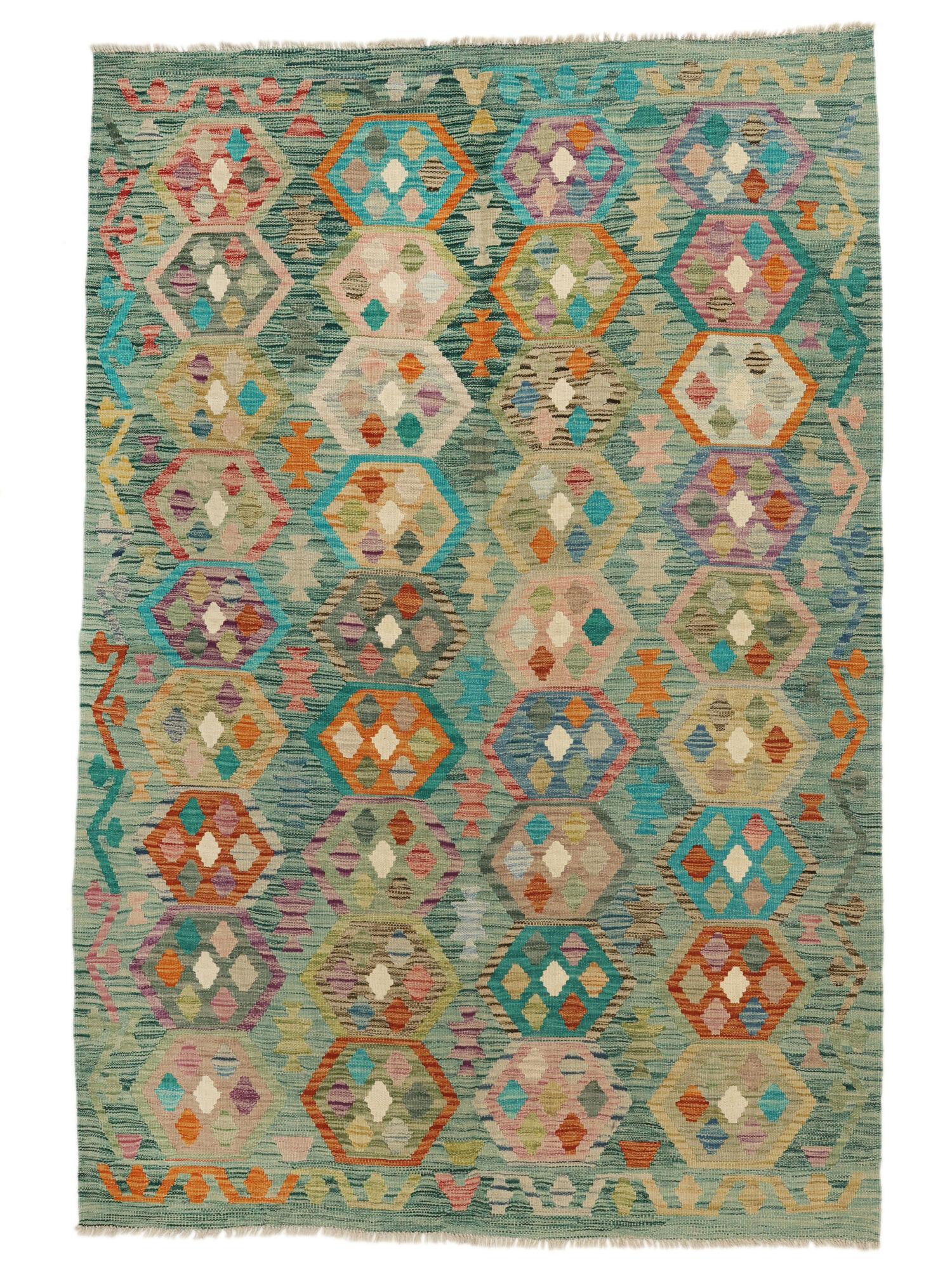 Kelim Afghan Old Stil Teppich 172×254