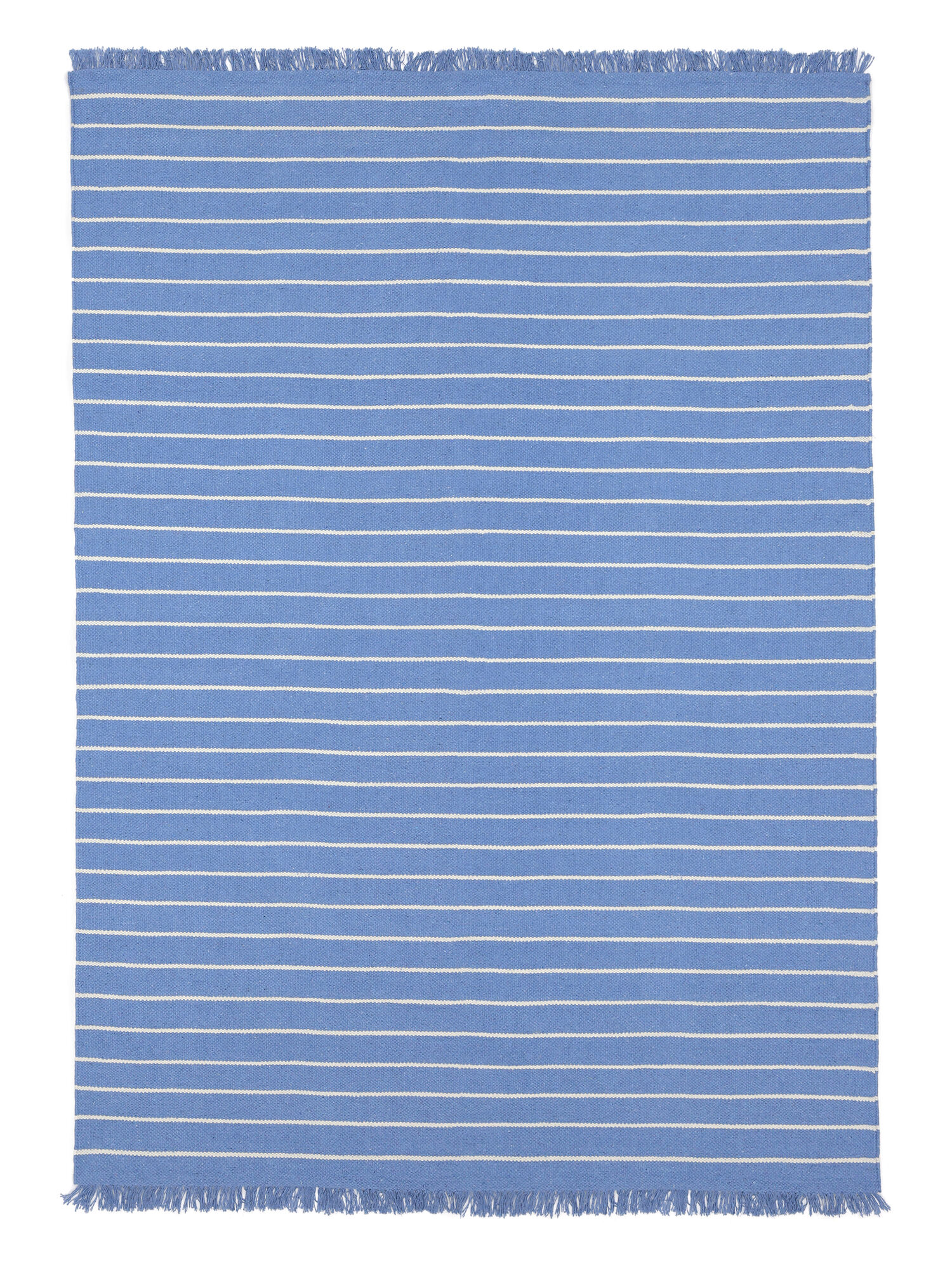 Lise Matta - Bl&aring; / Off white 140x200