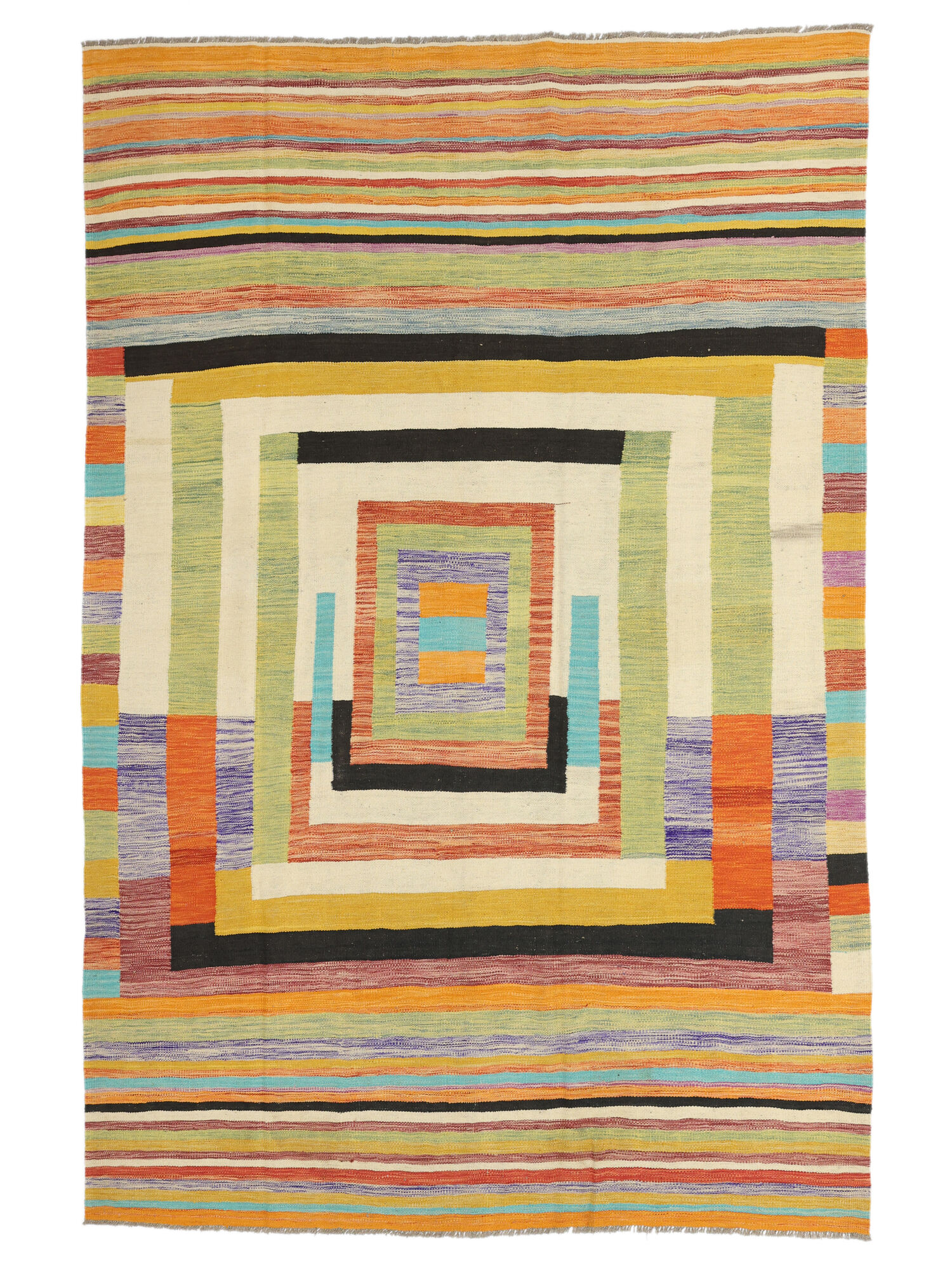 Kelim Modern Teppich 211×303
