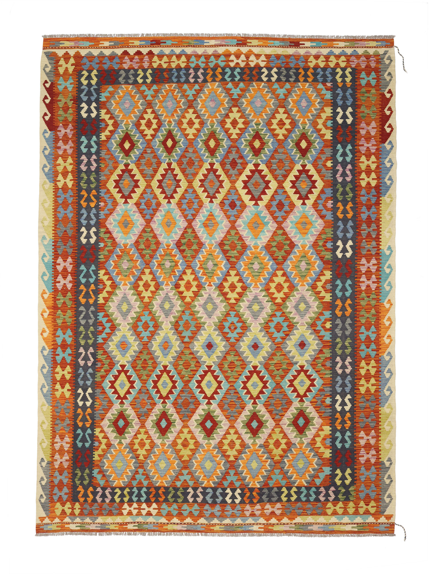 Kelim Afghan Old Stil Teppich 258×345