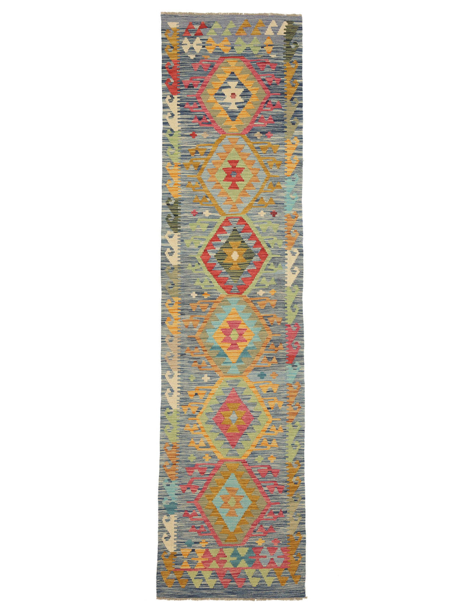 Kelim Afghan Old Stil Teppich 76×313