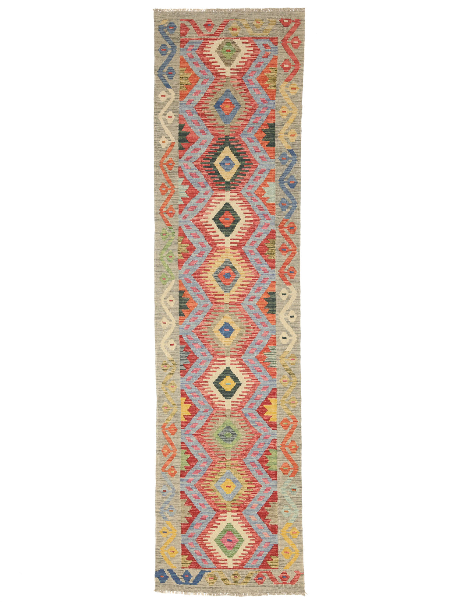 Kelim Afghan Old Stil Teppich 80×309