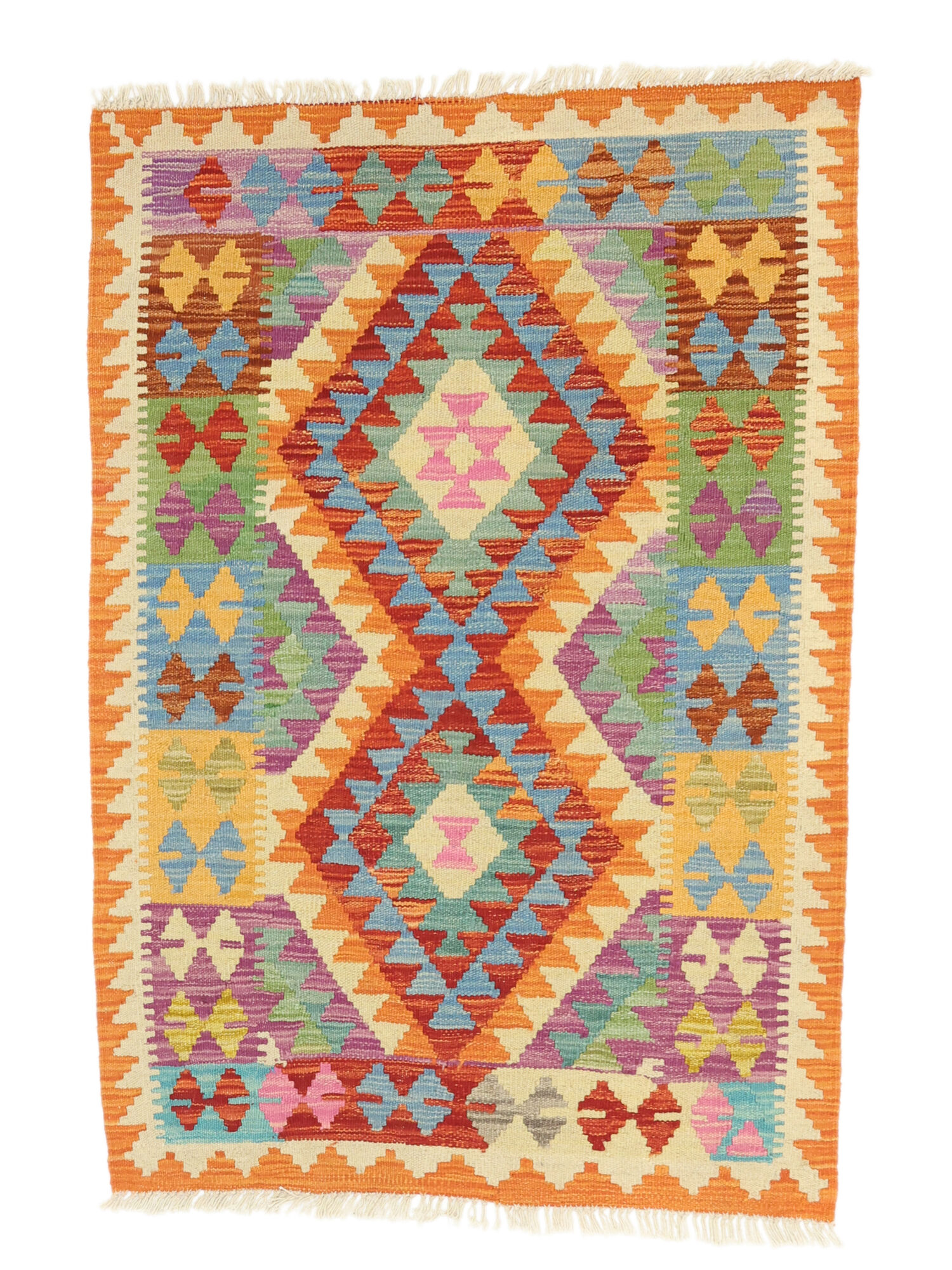 Kelim Afghan Old Stil Teppich 80×116