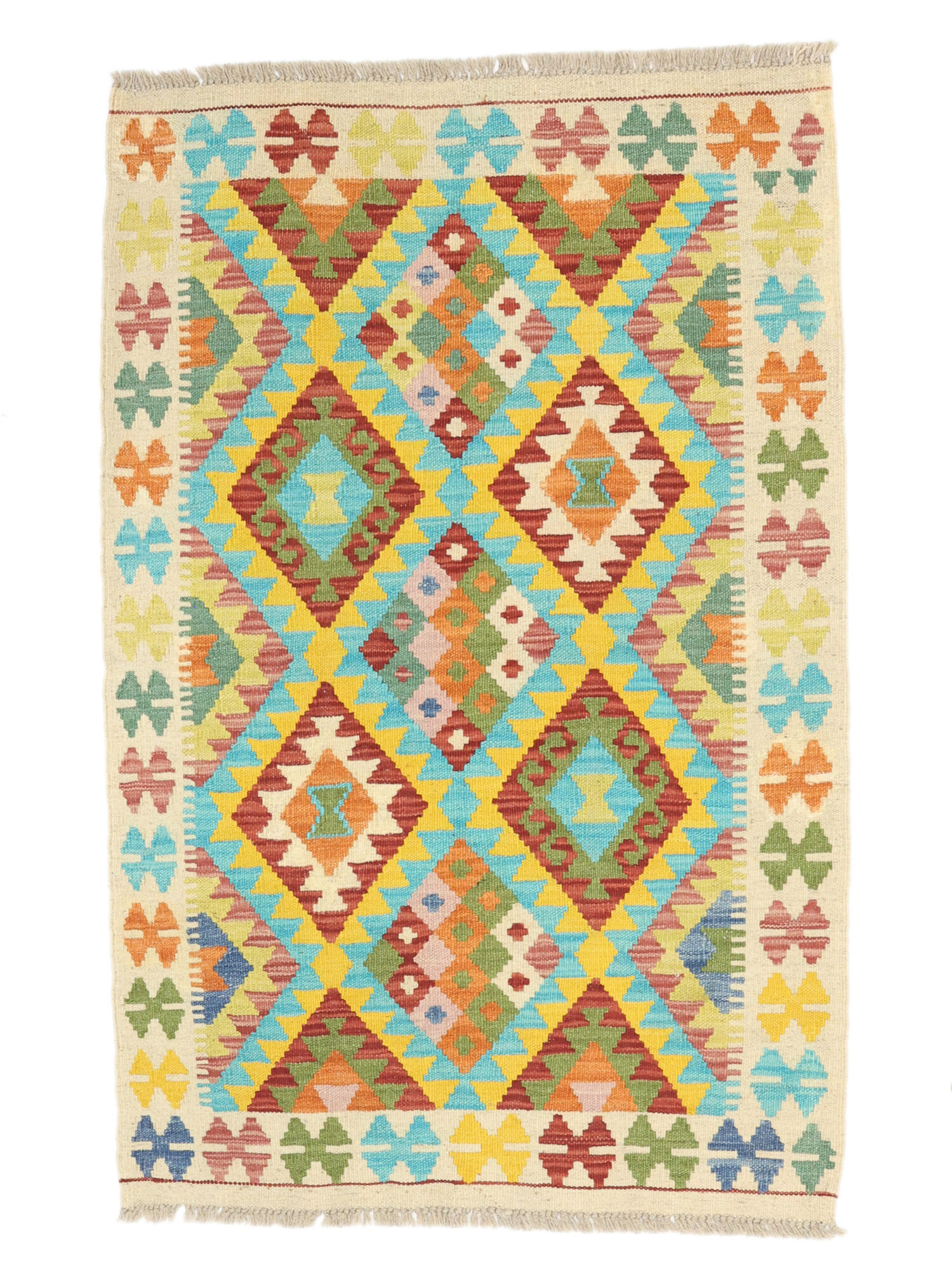 Kelim Afghan Old Stil Teppich 84×124