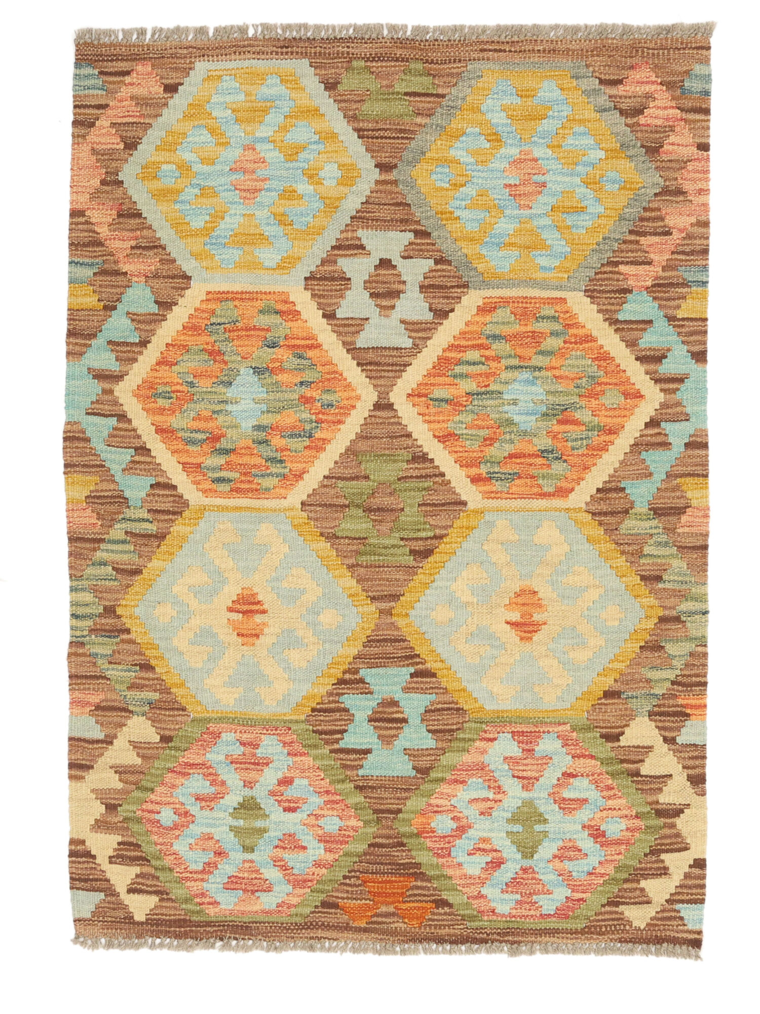 Kelim Afghan Old Stil Teppich 88×126