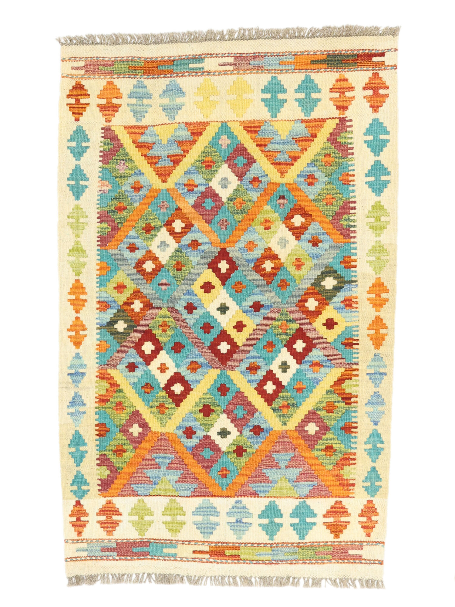 Kelim Afghan Old Stil Teppich 76×124