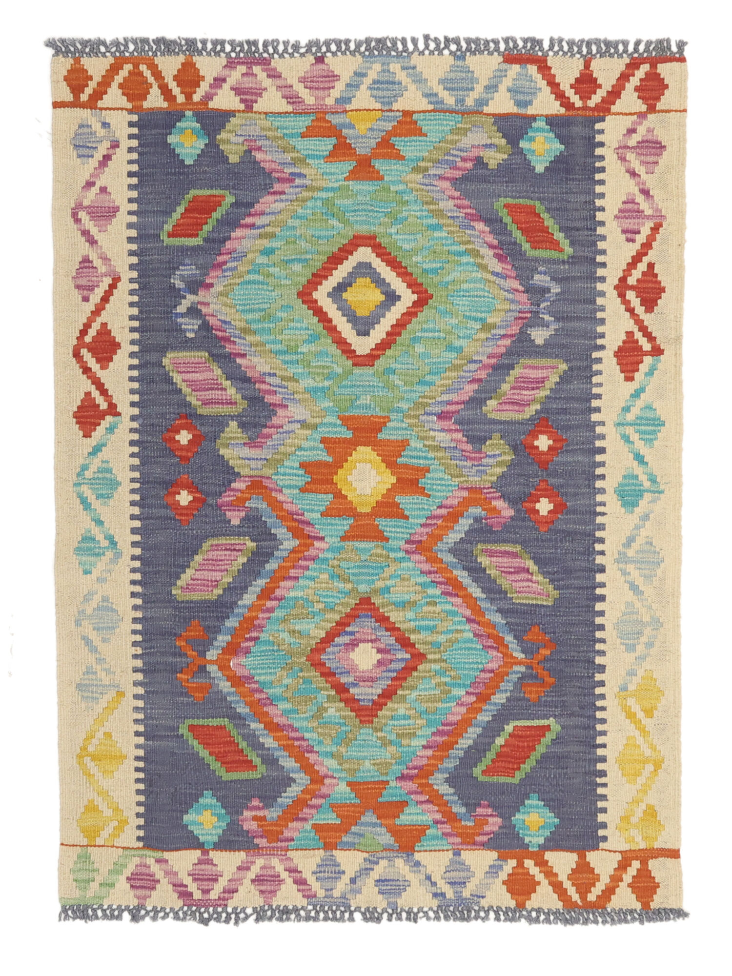 Kelim Afghan Old Stil Teppich 83×112