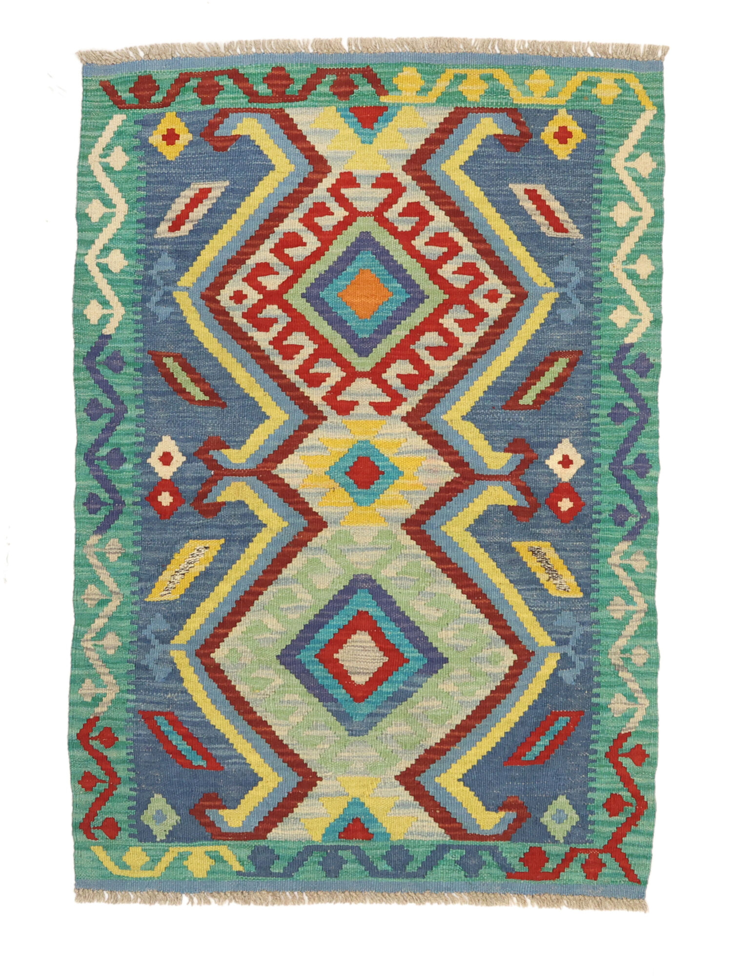 Kelim Afghan Old Stil Teppich 82×123