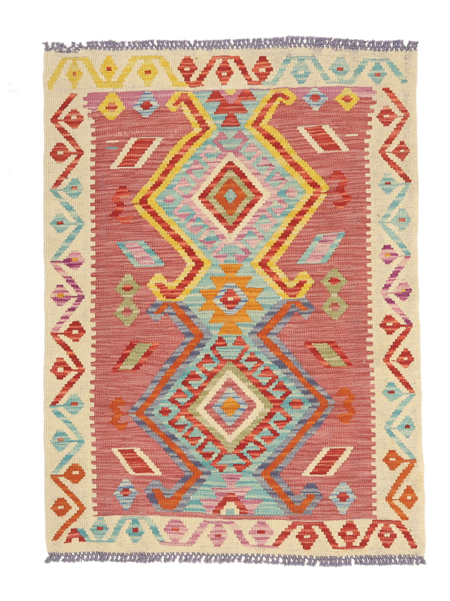 Kelim Afghan Old Stil Teppich 86×117