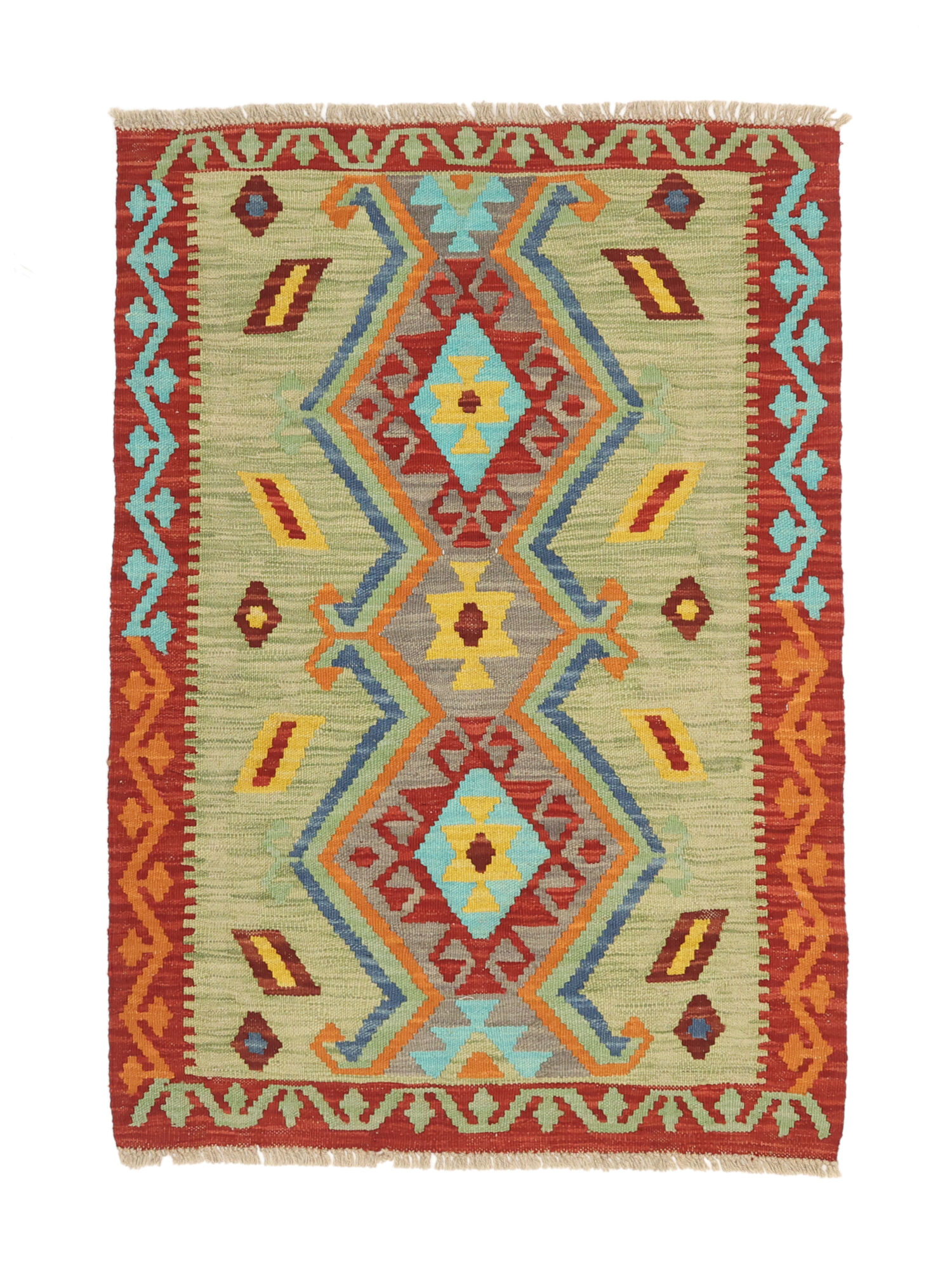 Kelim Afghan Old Stil Teppich 86×119