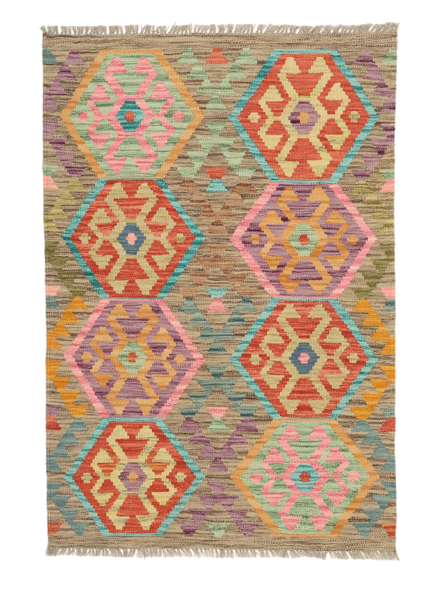 Kelim Afghan Old Stil Teppich 84×127