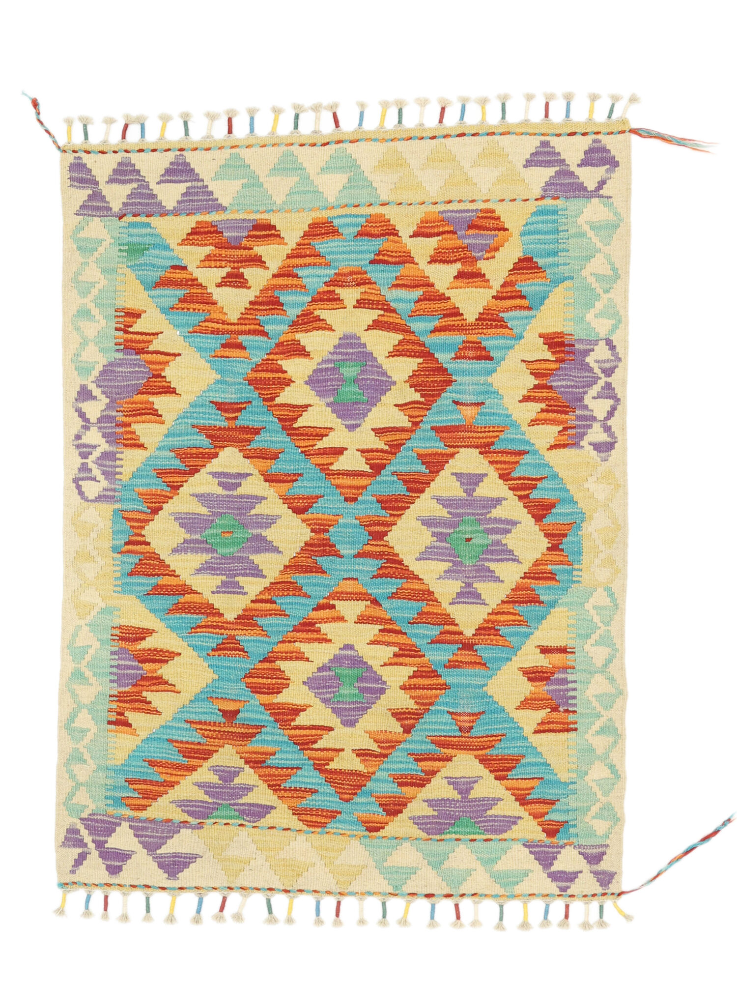 Kelim Afghan Old Stil Teppich 81×110