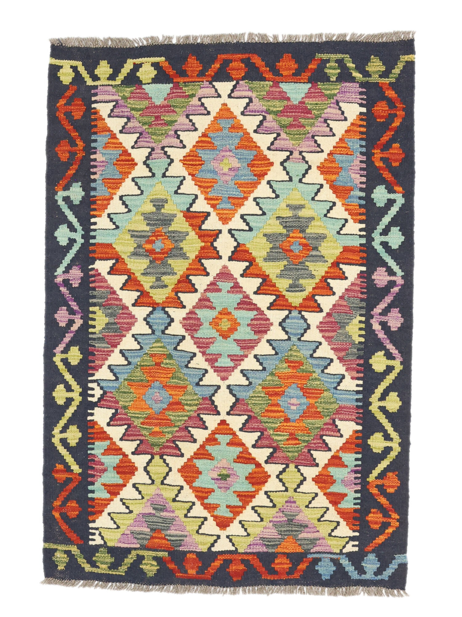 Kelim Afghan Old Stil Teppich 80×121