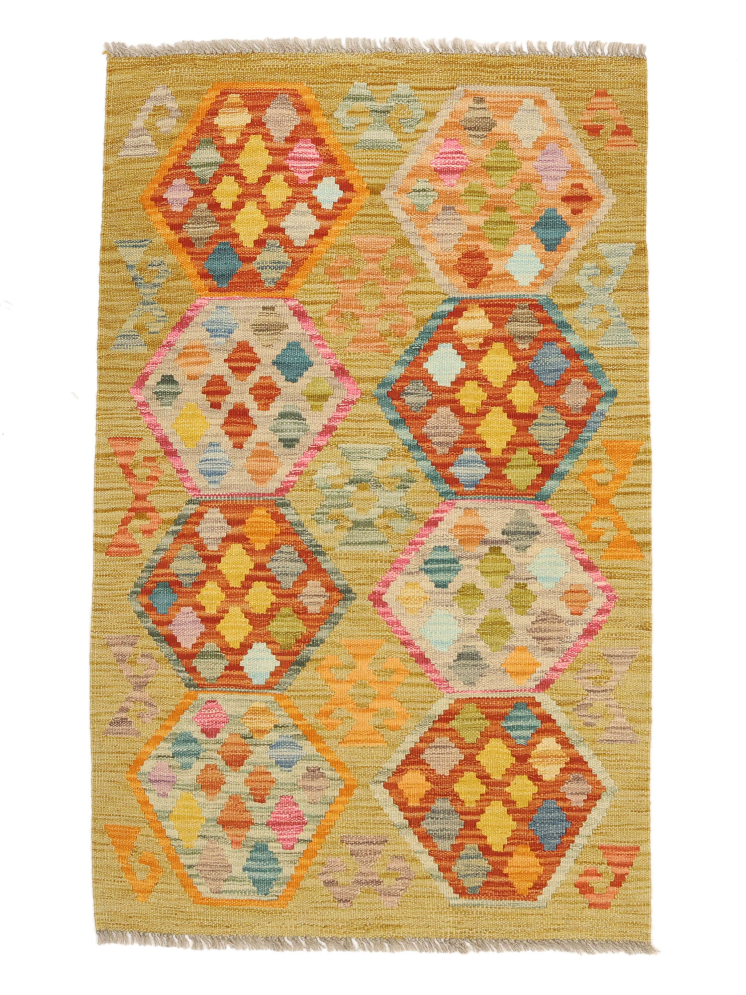 Kelim Afghan Old Stil Teppich 76×127