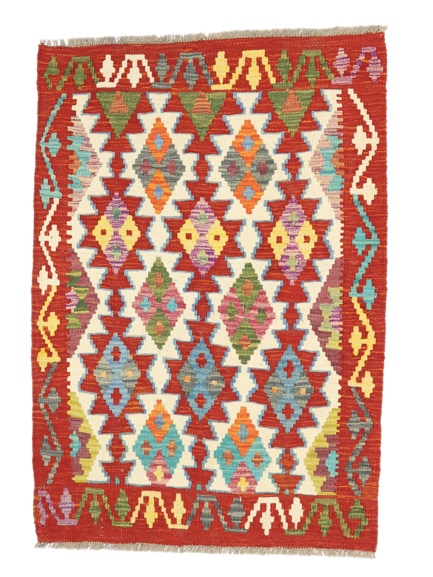 Kelim Afghan Old Stil Teppich 85×122