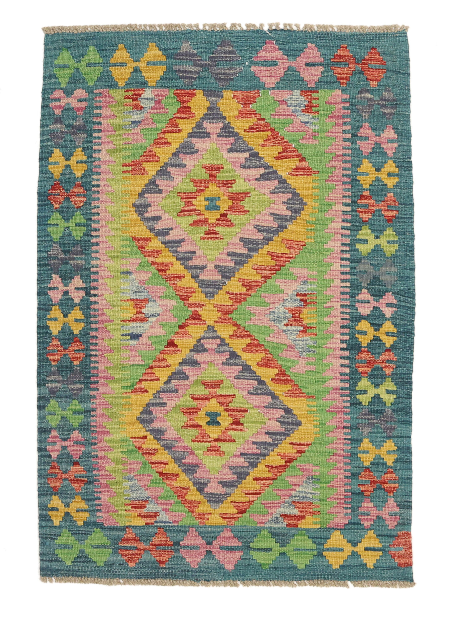 Kelim Afghan Old Stil Teppich 78×119