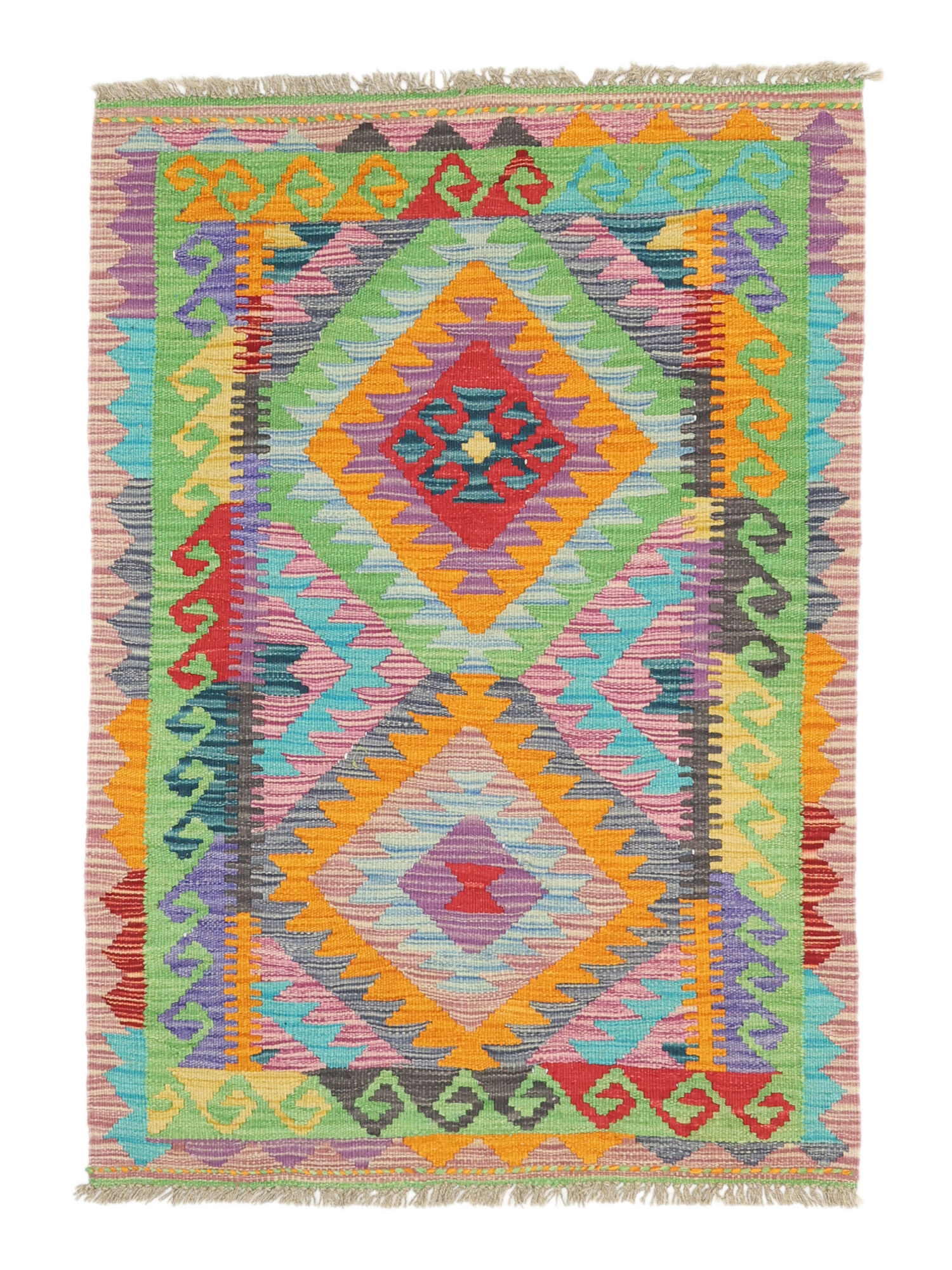 Kelim Afghan Old Stil Teppich 84×119