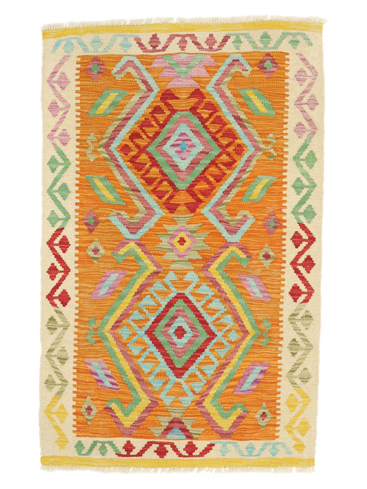 Kelim Afghan Old Stil Teppich 82×126