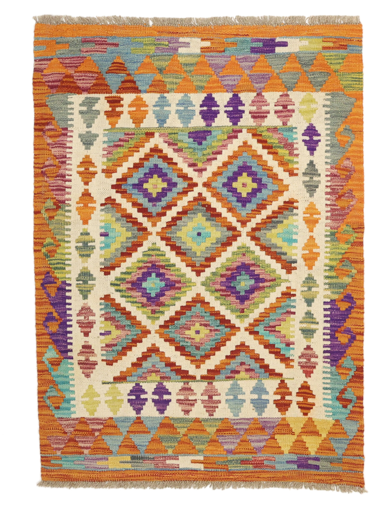Kelim Afghan Old Stil Teppich 80×117