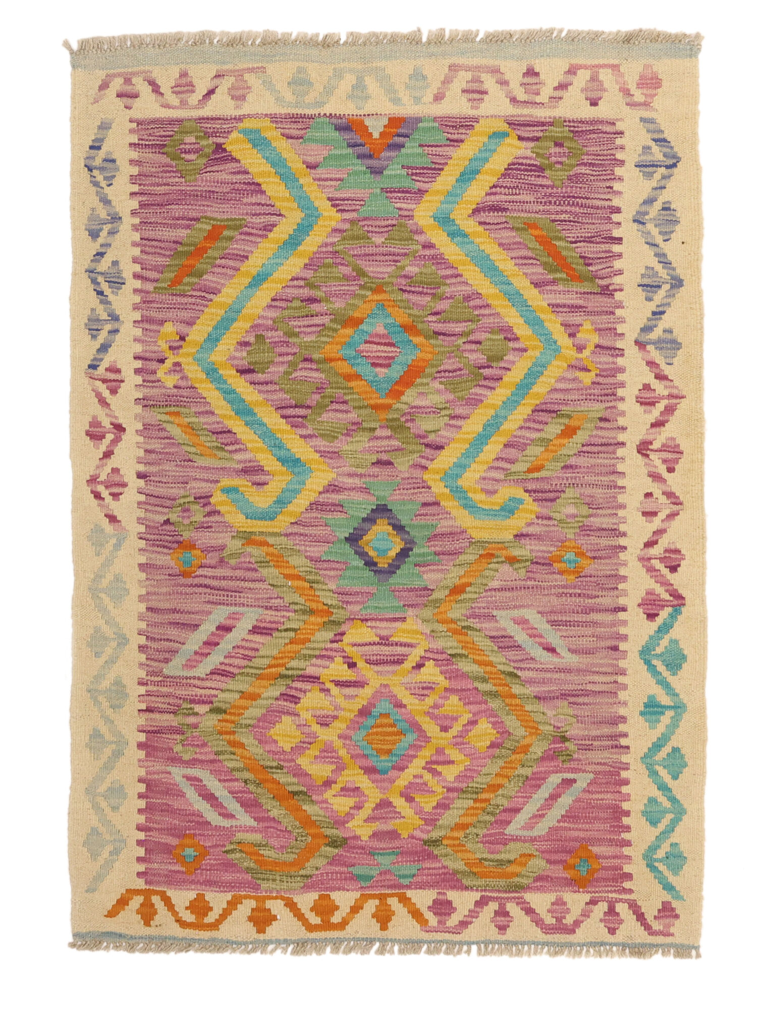 Kelim Afghan Old Stil Teppich 91×125