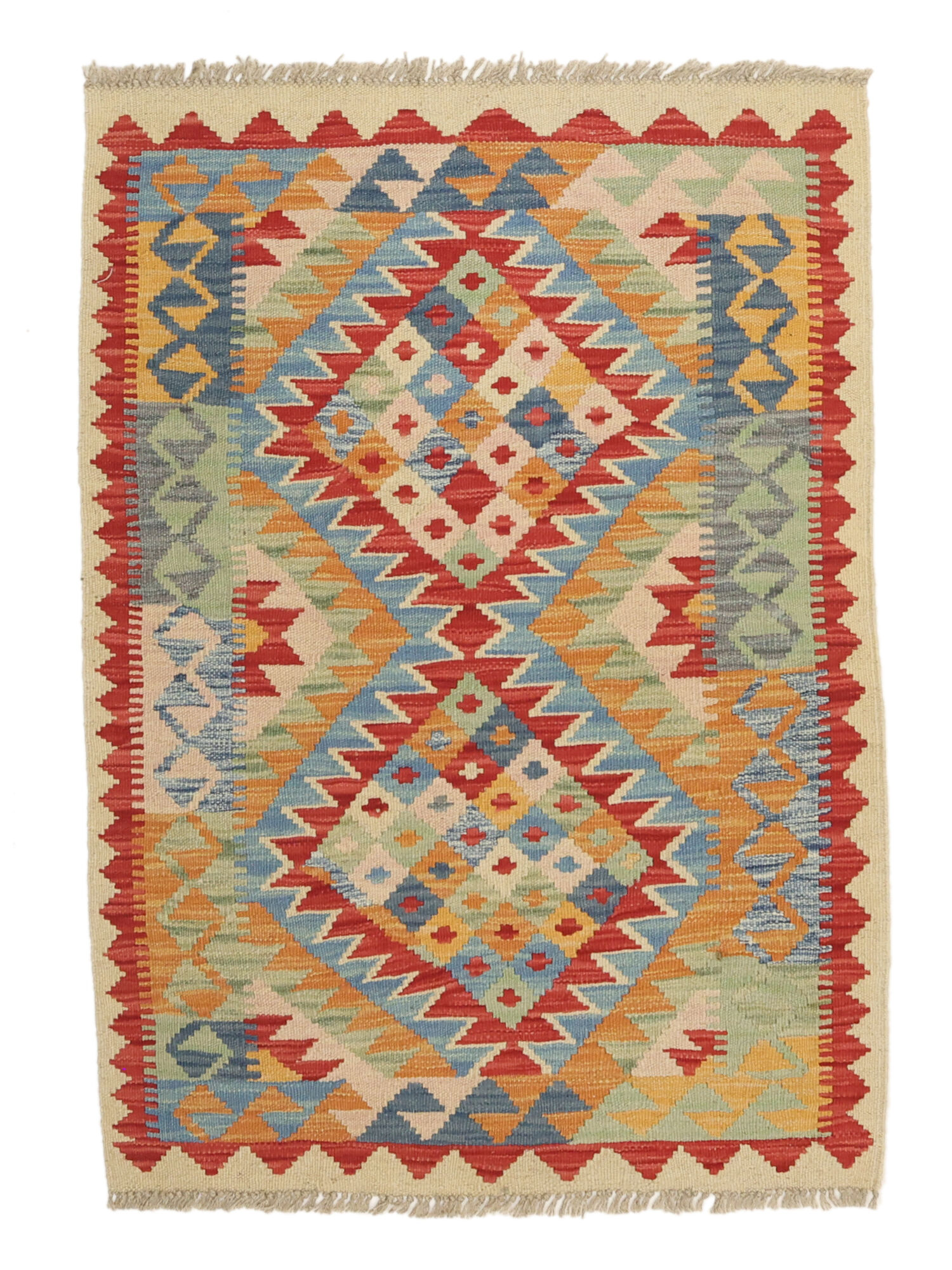 Kelim Afghan Old Stil Teppich 81×122