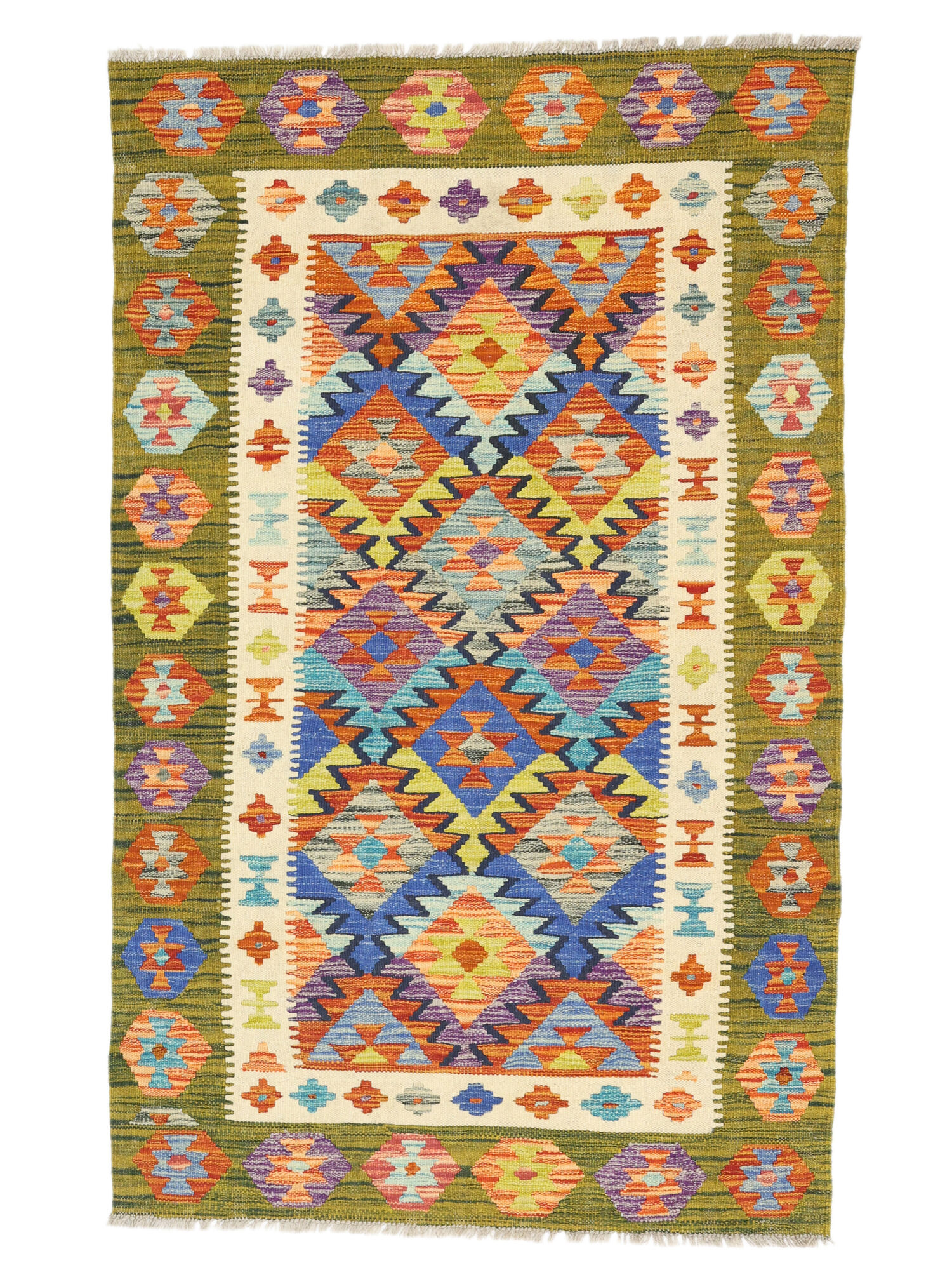 Kelim Afghan Old Stil Teppich 96×156