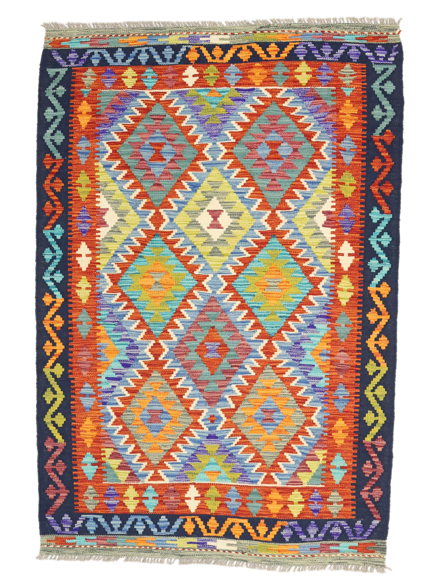 Kelim Afghan Old Stil Teppich 107×158