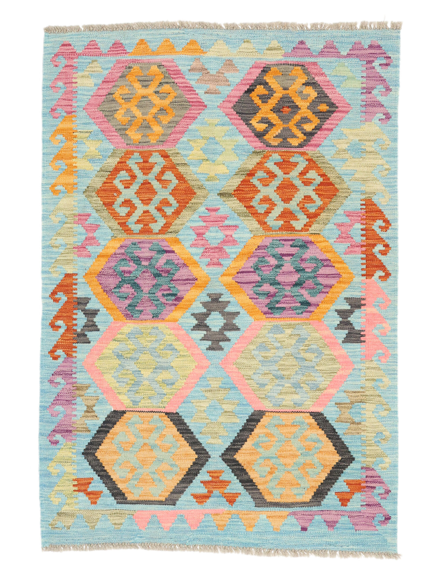 Kelim Afghan Old Stil Teppich 96×143