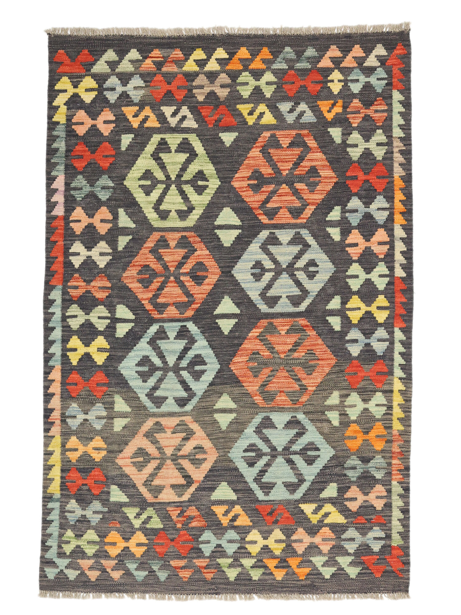 Kelim Afghan Old Stil Teppich 100×154