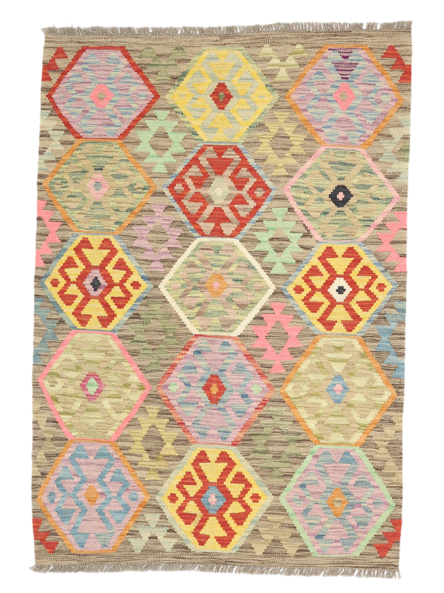 Kelim Afghan Old Stil Teppich 106×155