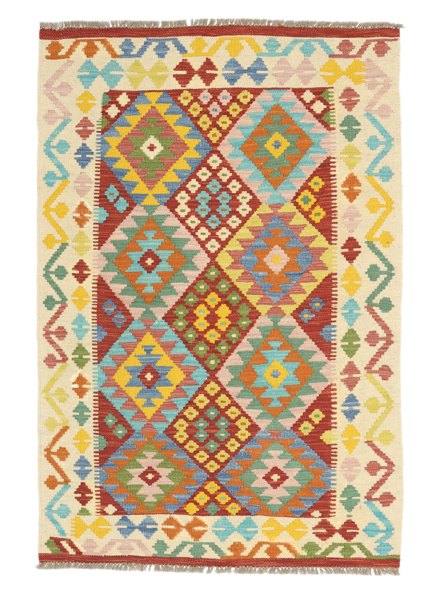 Kelim Afghan Old Stil Teppich 99×149