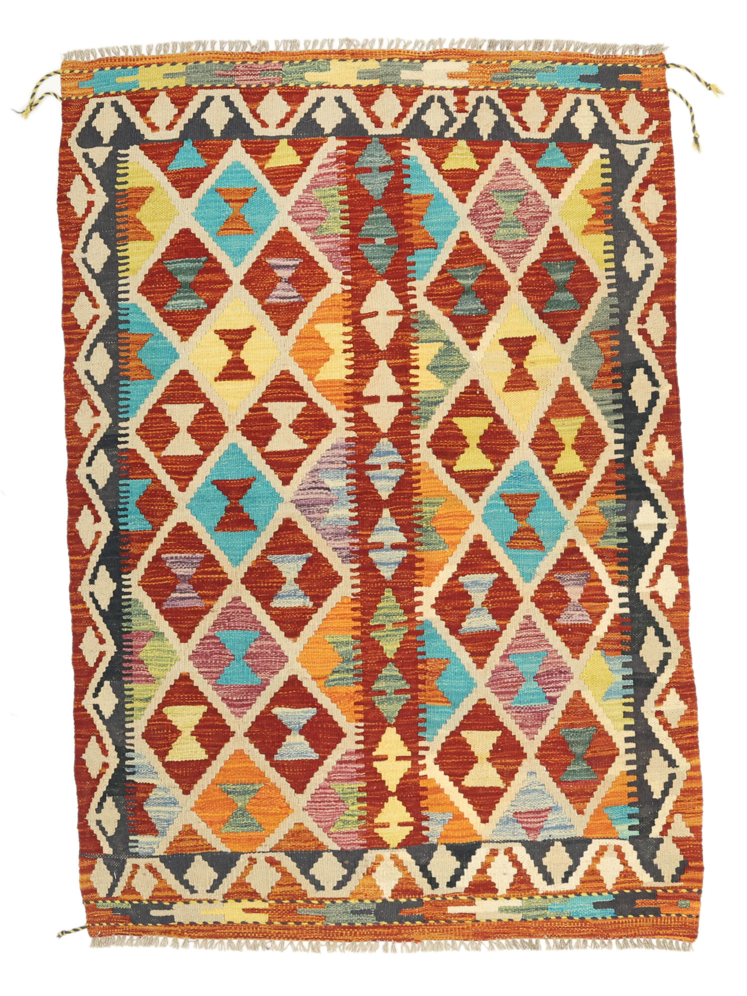 Kelim Afghan Old Stil Teppich 102×148
