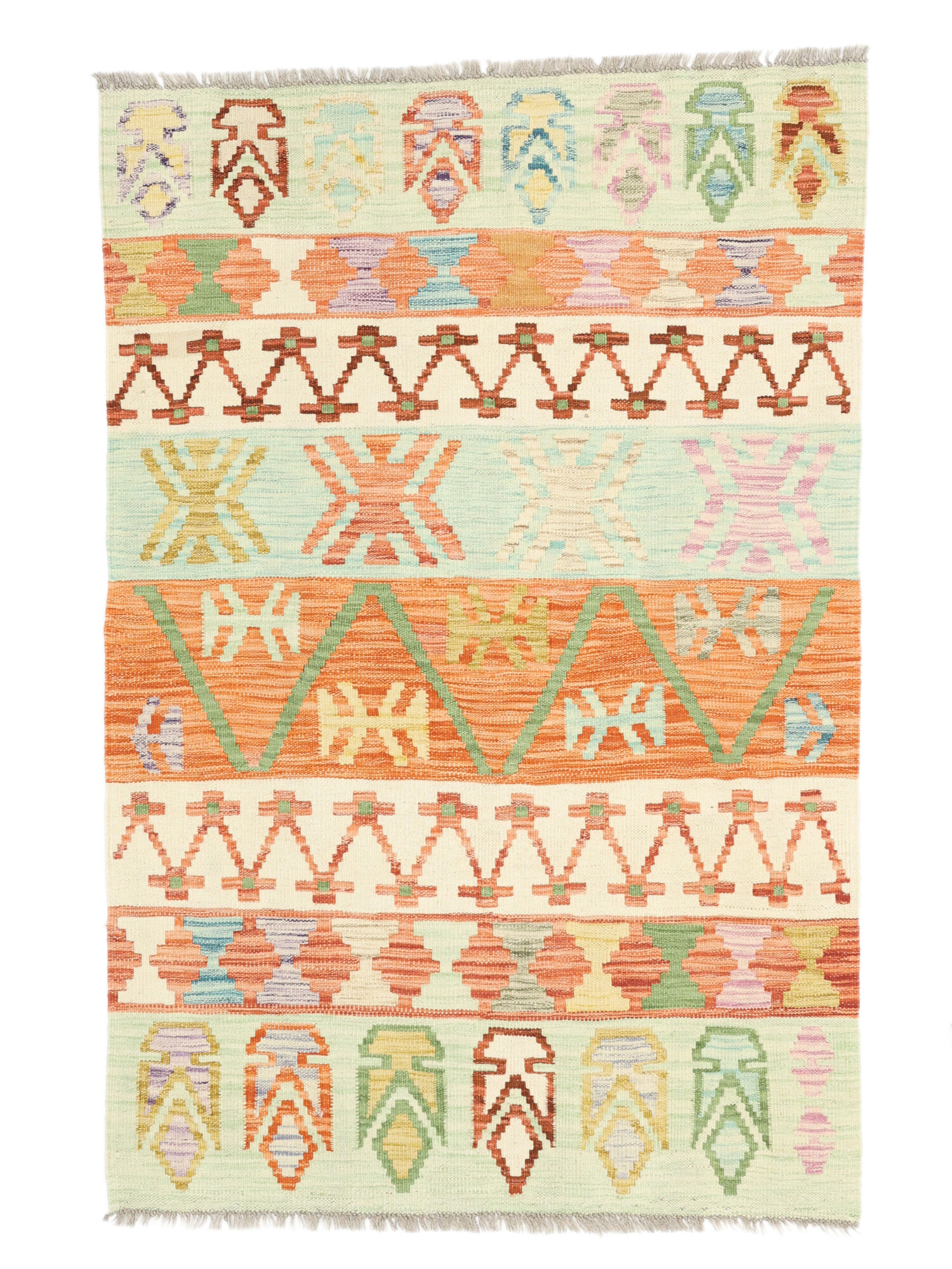 Kelim Afghan Old Stil Teppich 98×148