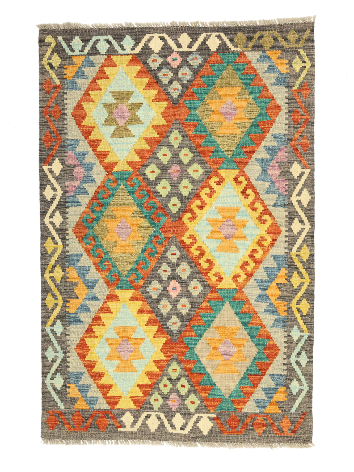 Kelim Afghan Old Stil Teppich 105×158