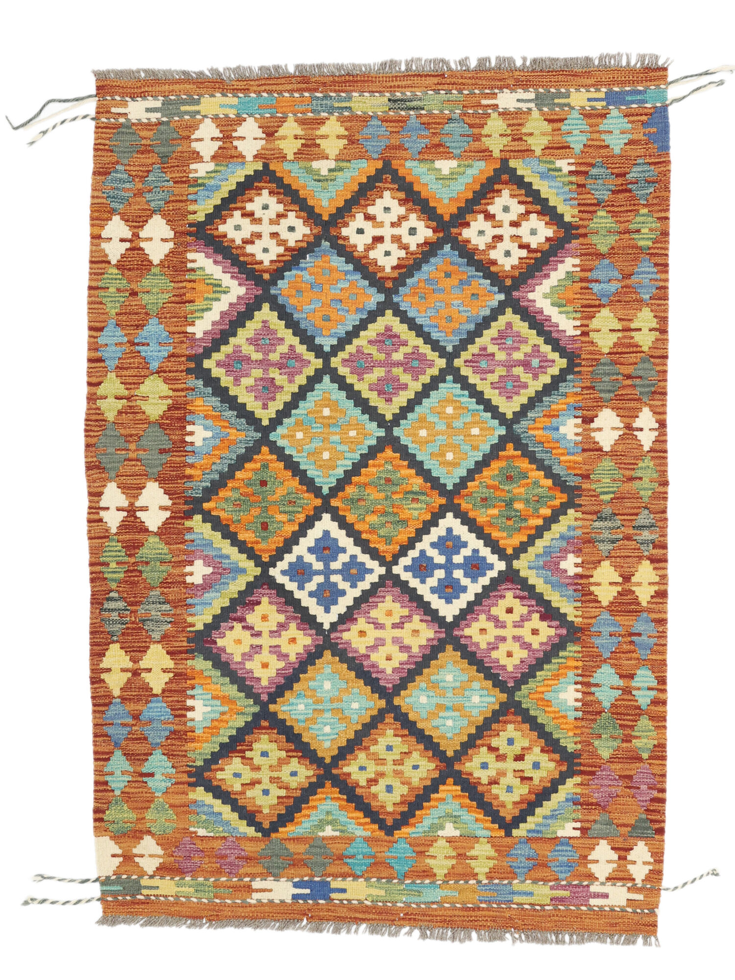 Kelim Afghan Old Stil Teppich 93×153