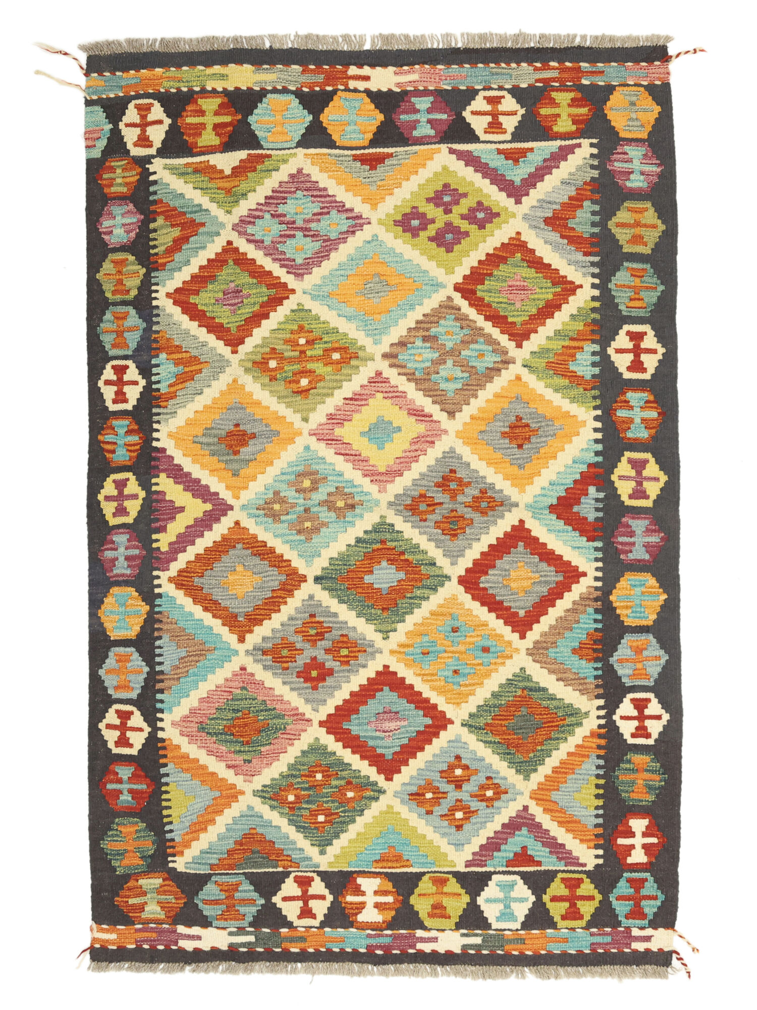 Kelim Afghan Old Stil Teppich 104×162