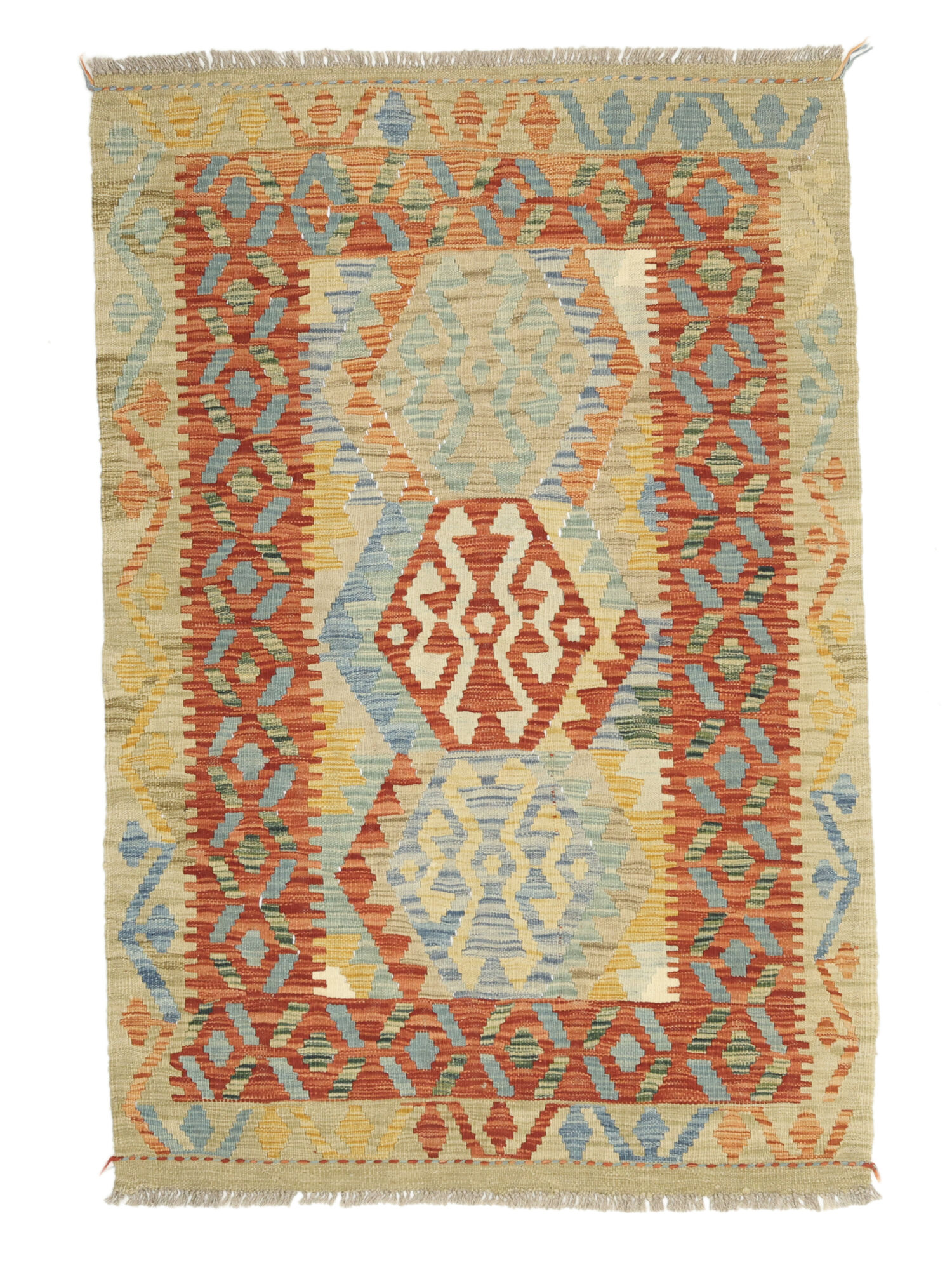 Kelim Afghan Old Stil Teppich 105×153