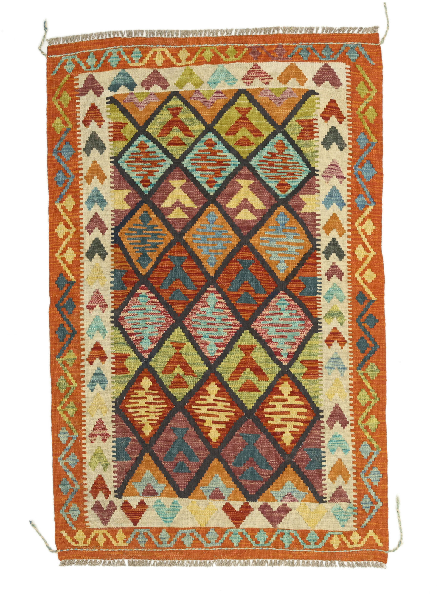 Kelim Afghan Old Stil Teppich 99×152