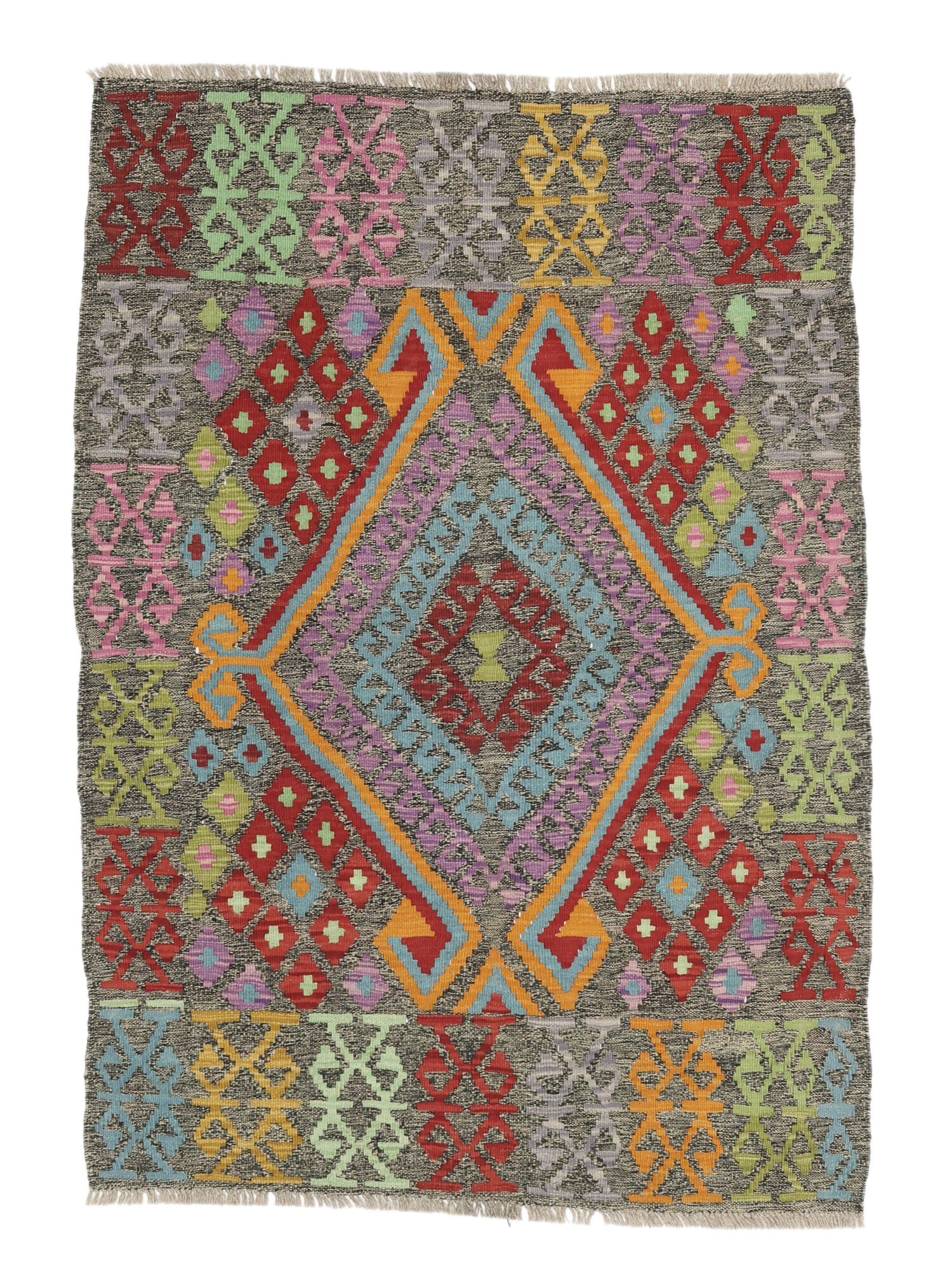 Kelim Afghan Old Stil Teppich 108×154