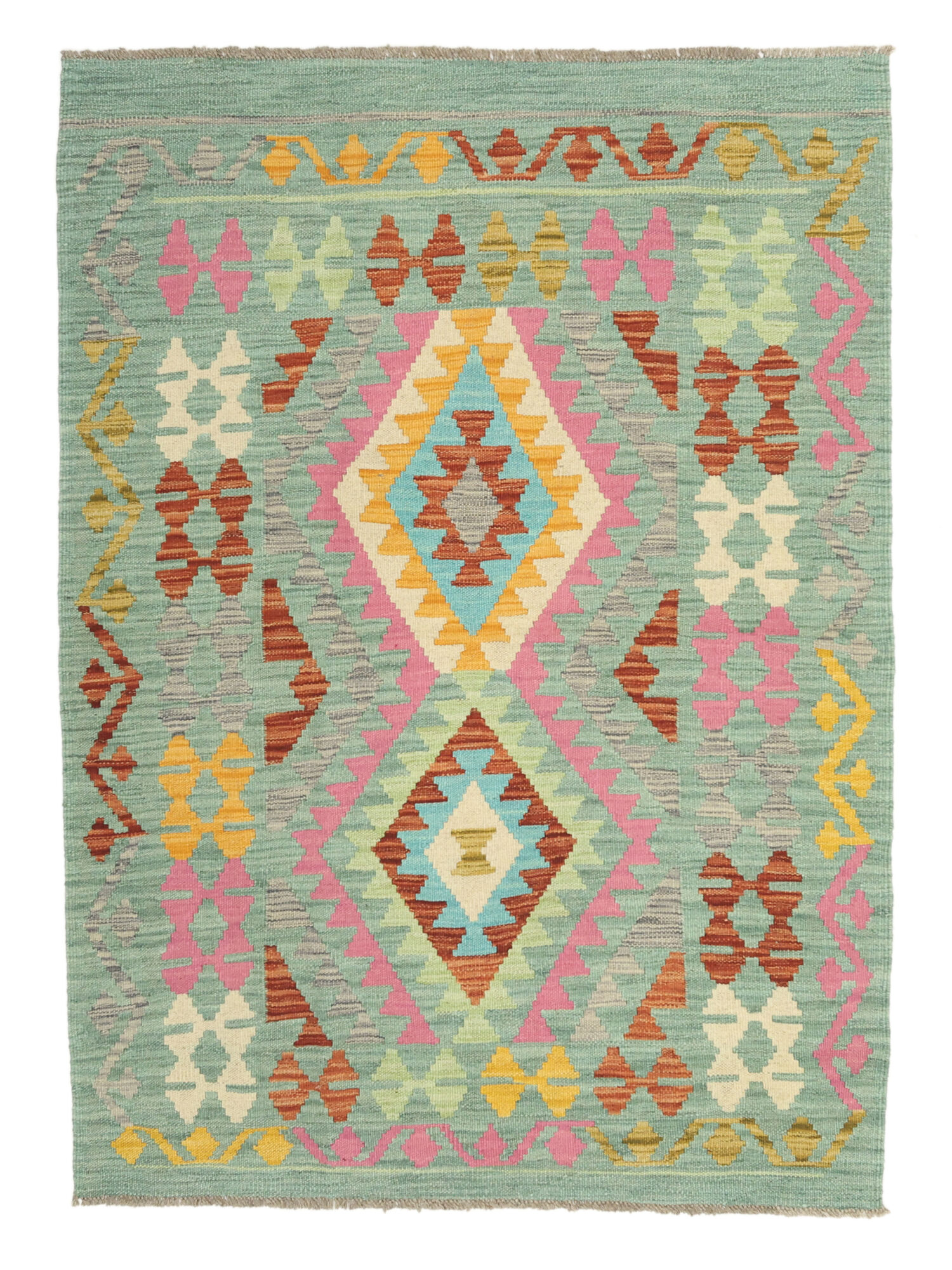 Kelim Afghan Old Stil Teppich 106×147