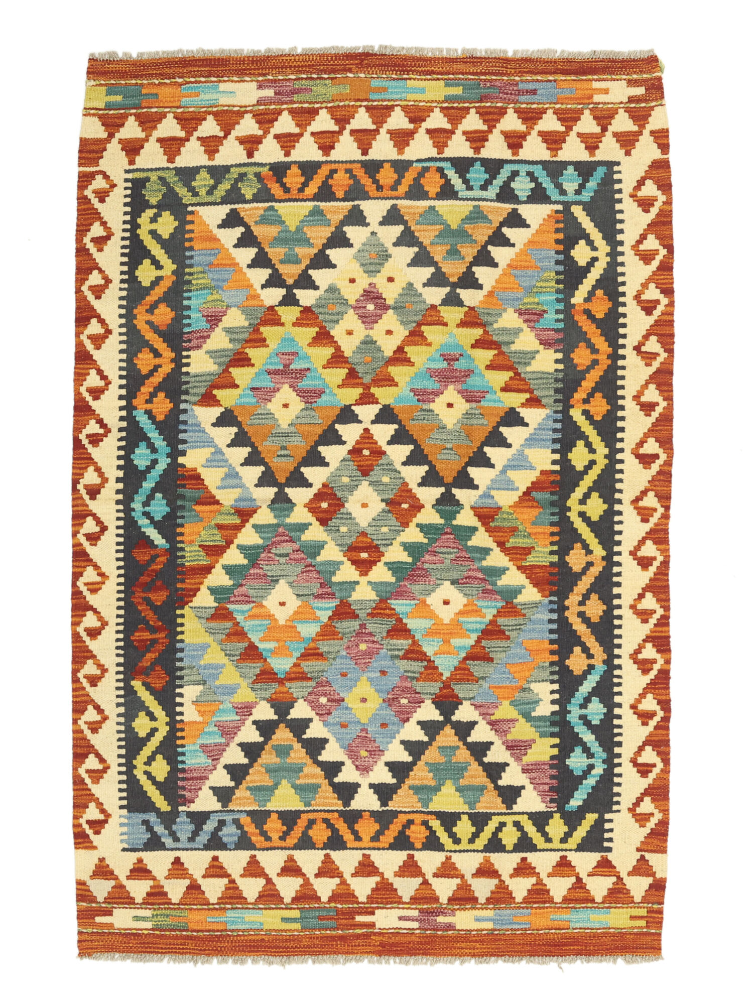 Kelim Afghan Old Stil Teppich 98×149