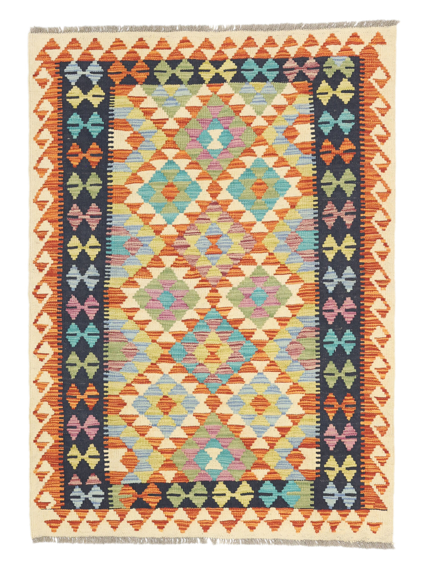 Kelim Afghan Old Stil Teppich 106×152