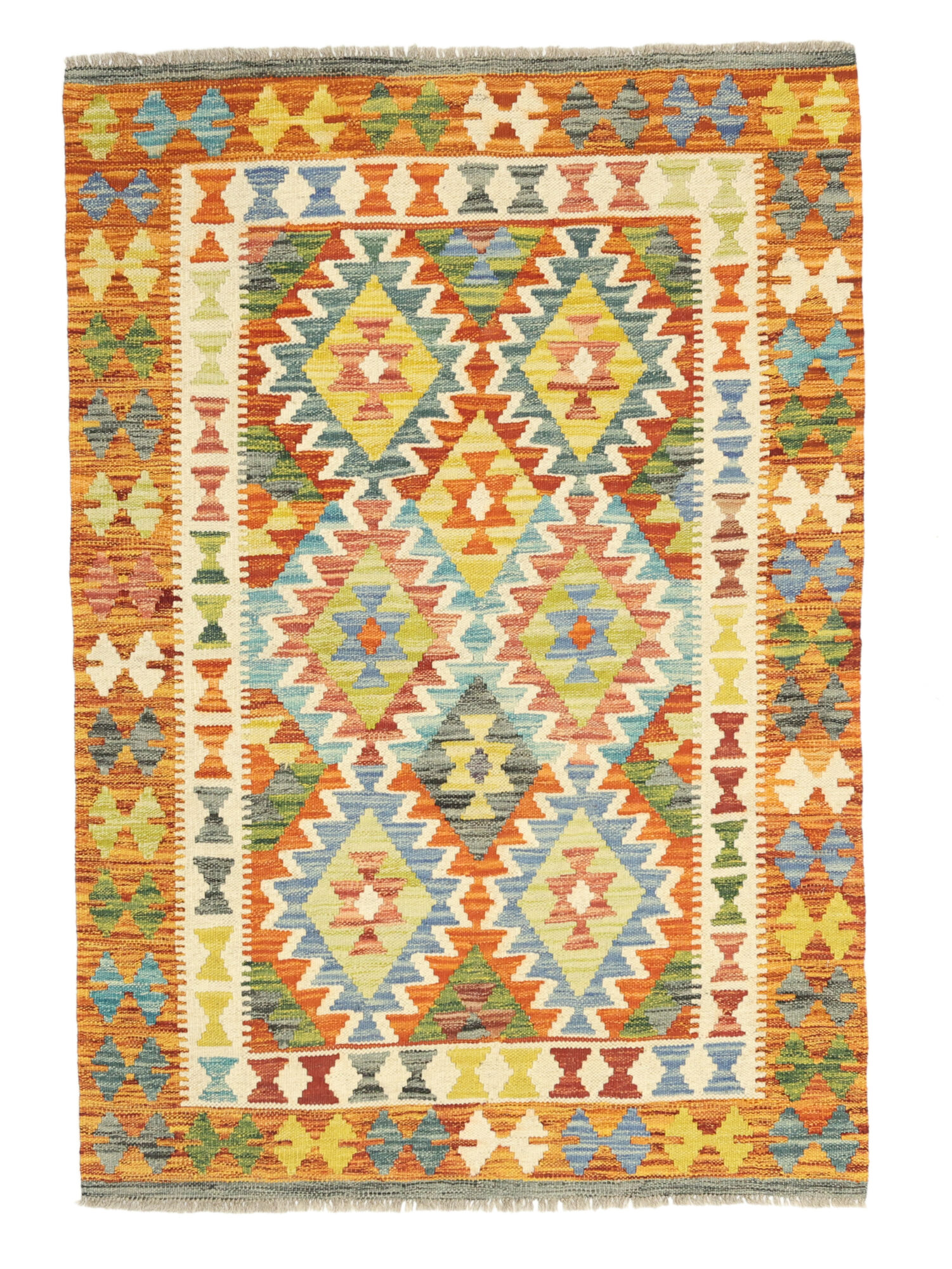 Kelim Afghan Old Stil Teppich 101×146
