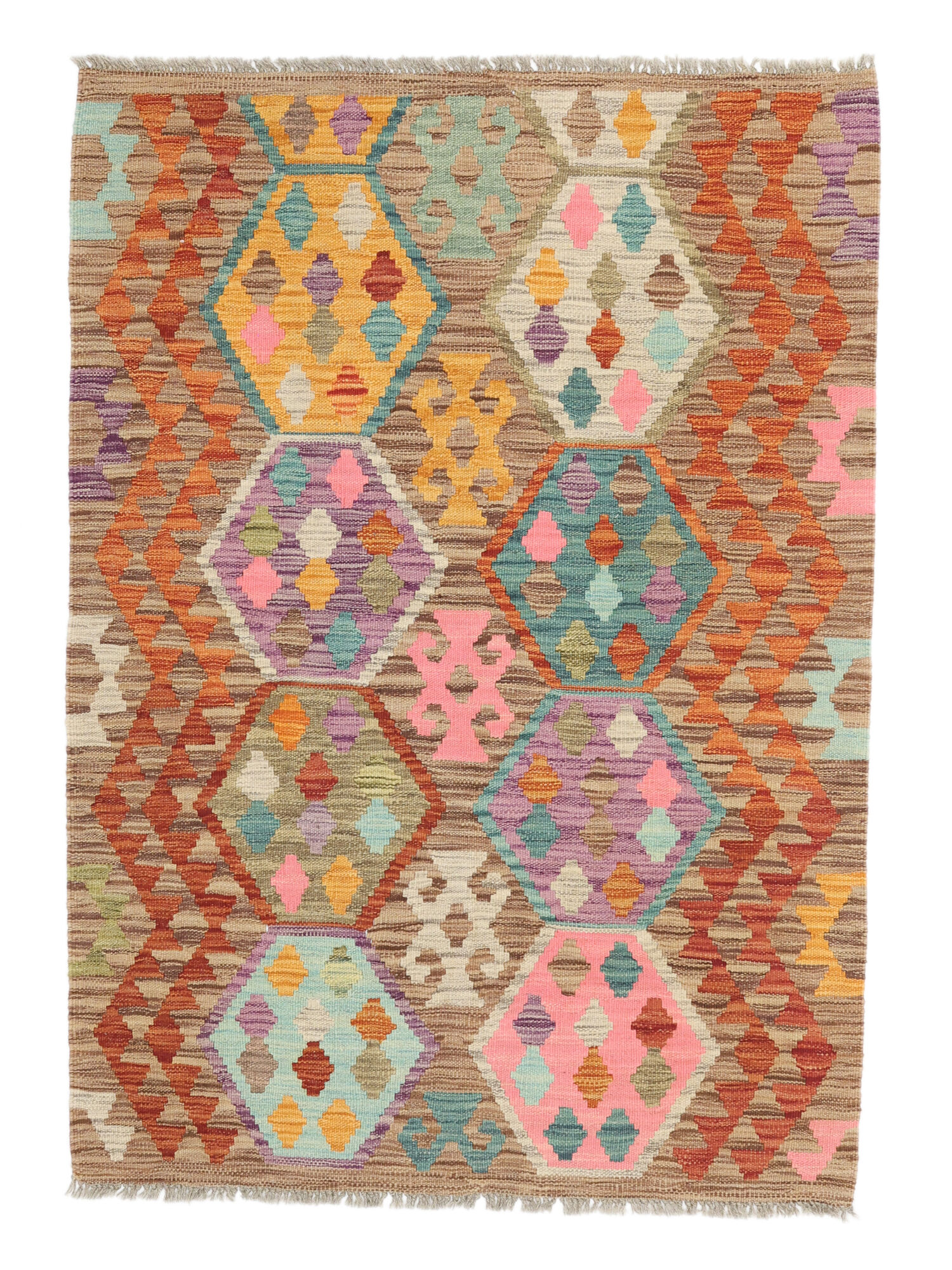 Kelim Afghan Old Stil Teppich 103×145