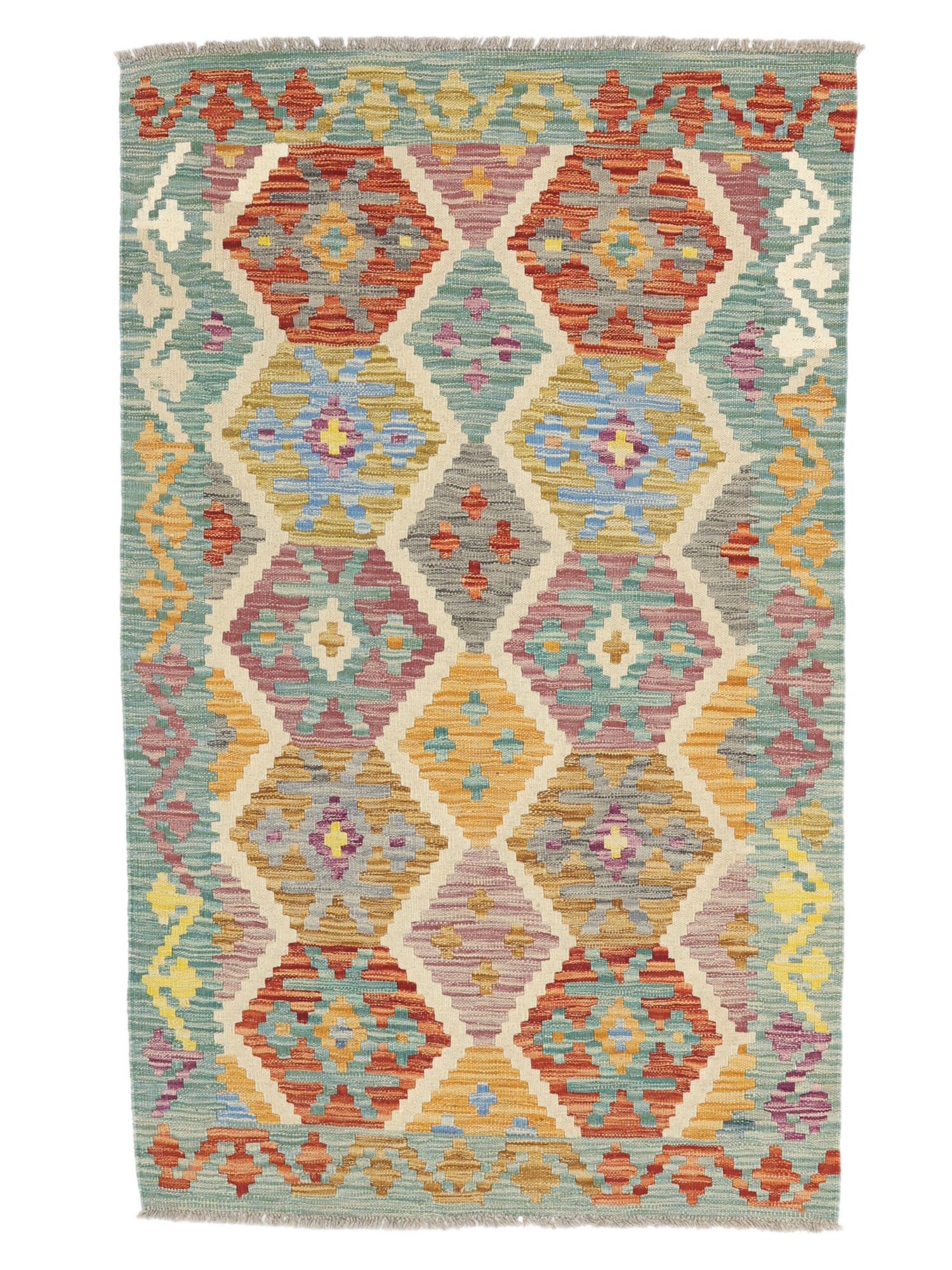 Kelim Afghan Old Stil Teppich 96×152